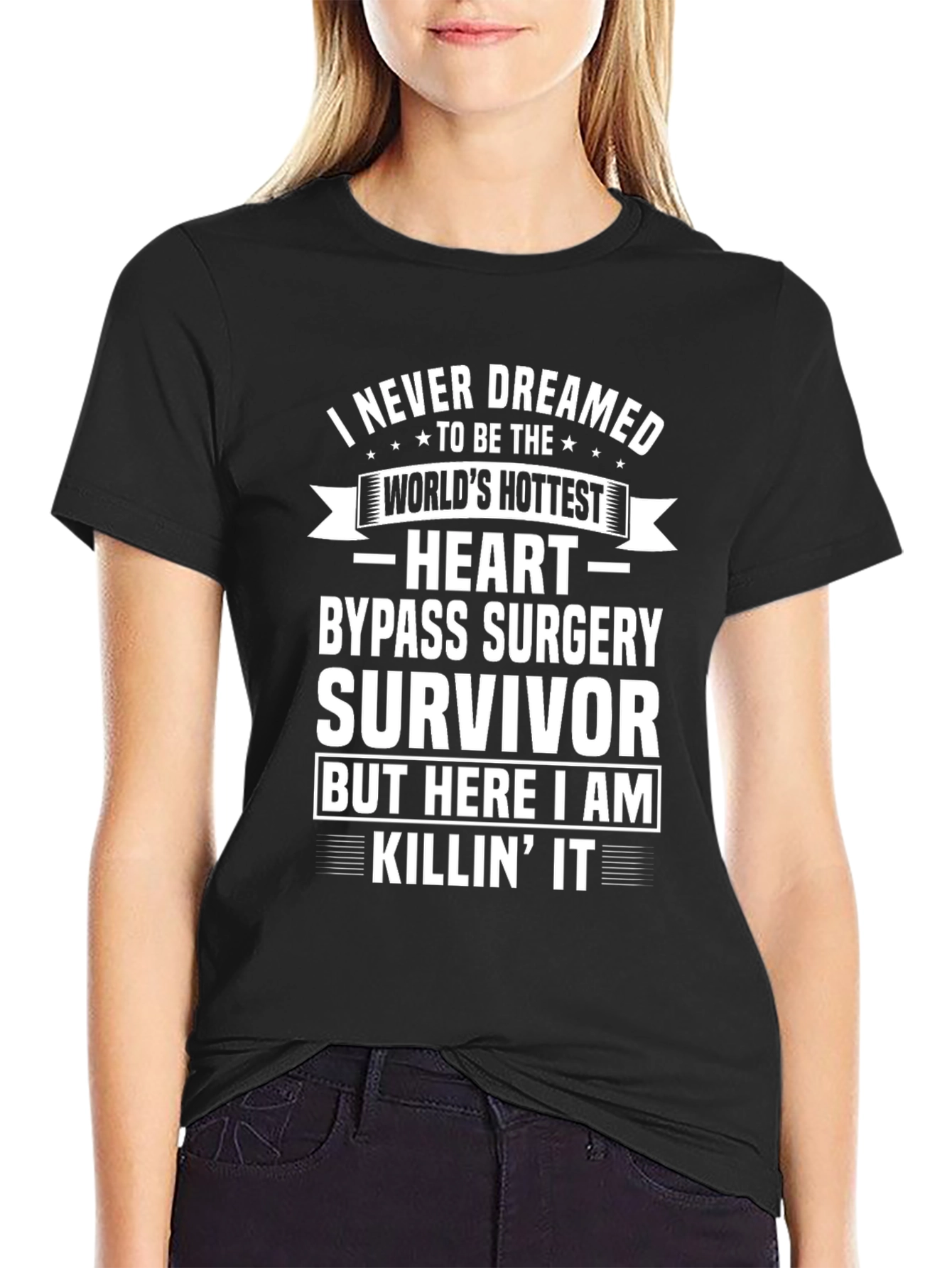 Black Heart Bypass Survivor T-Shirt - Hottest in the World view 2