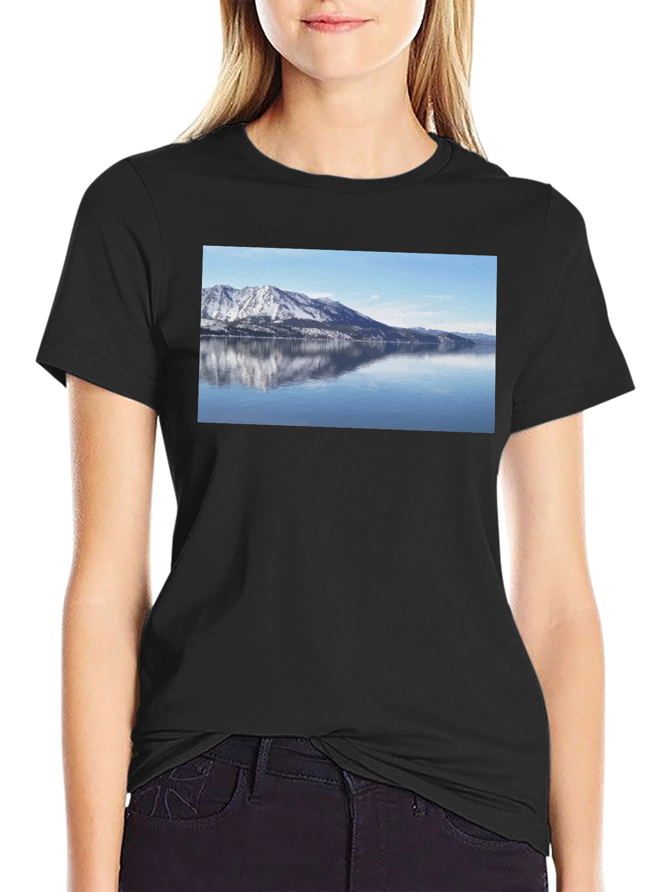 Black Mountain Lake View Graphic Tee view 2