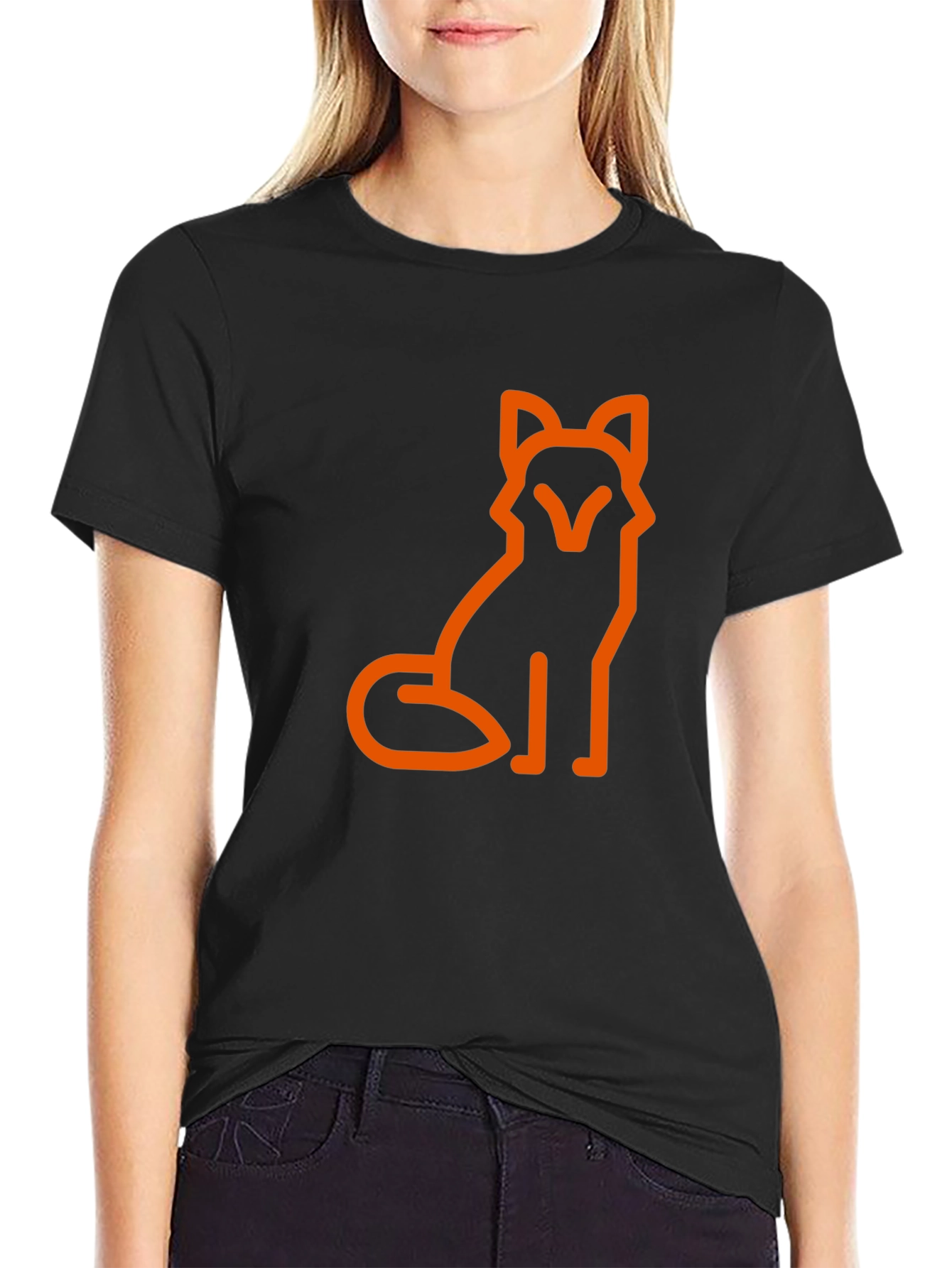 Black Fox Graphic Tee - Black Casual Shirt view 2
