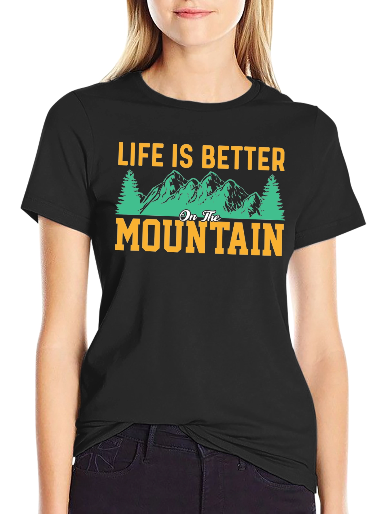 Black Life is Better on the Mountain Graphic Tee view 2