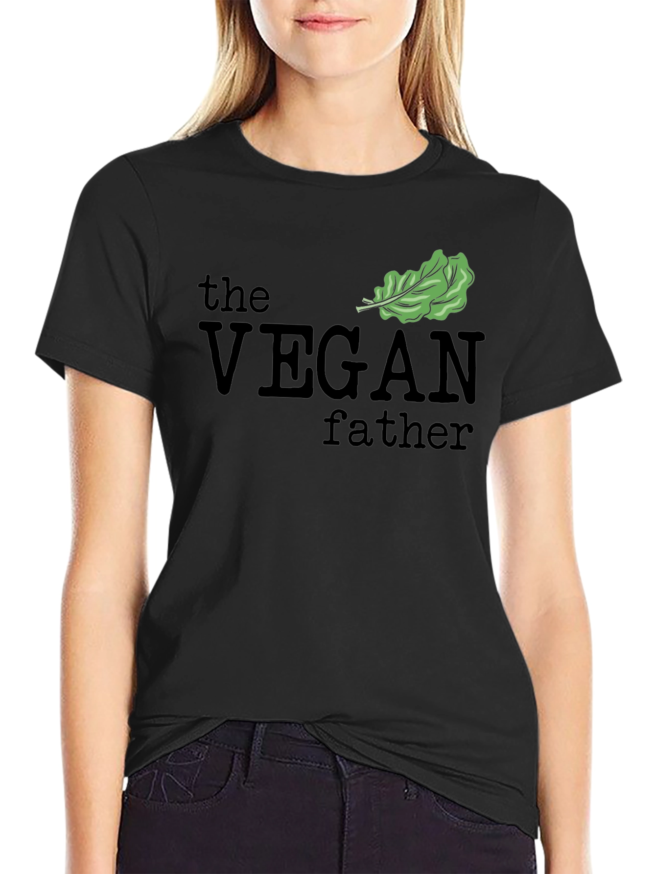 Black Vegan Father Graphic Tee view 2