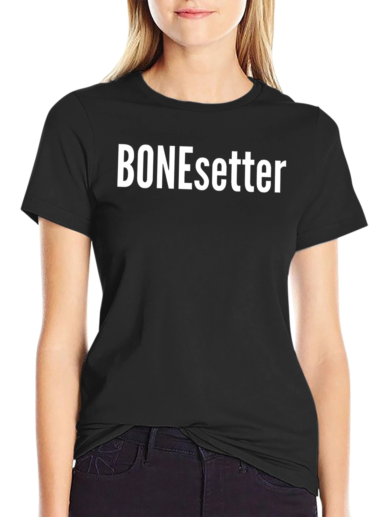 Black BONESetter Graphic Tee - Bold Black T-Shirt view 2