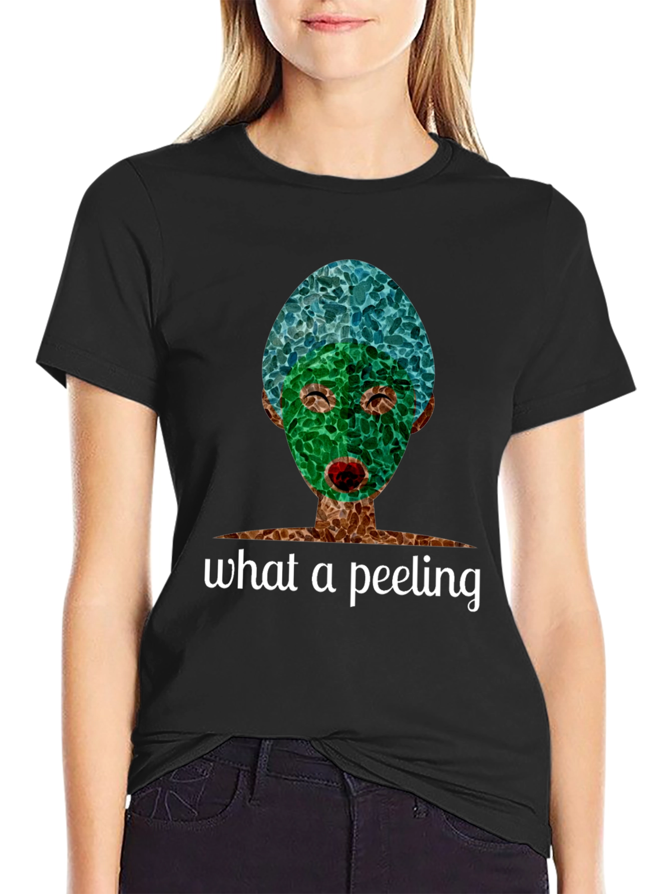 Black What a Peeling T-Shirt | Funny Spa Day Tee view 2