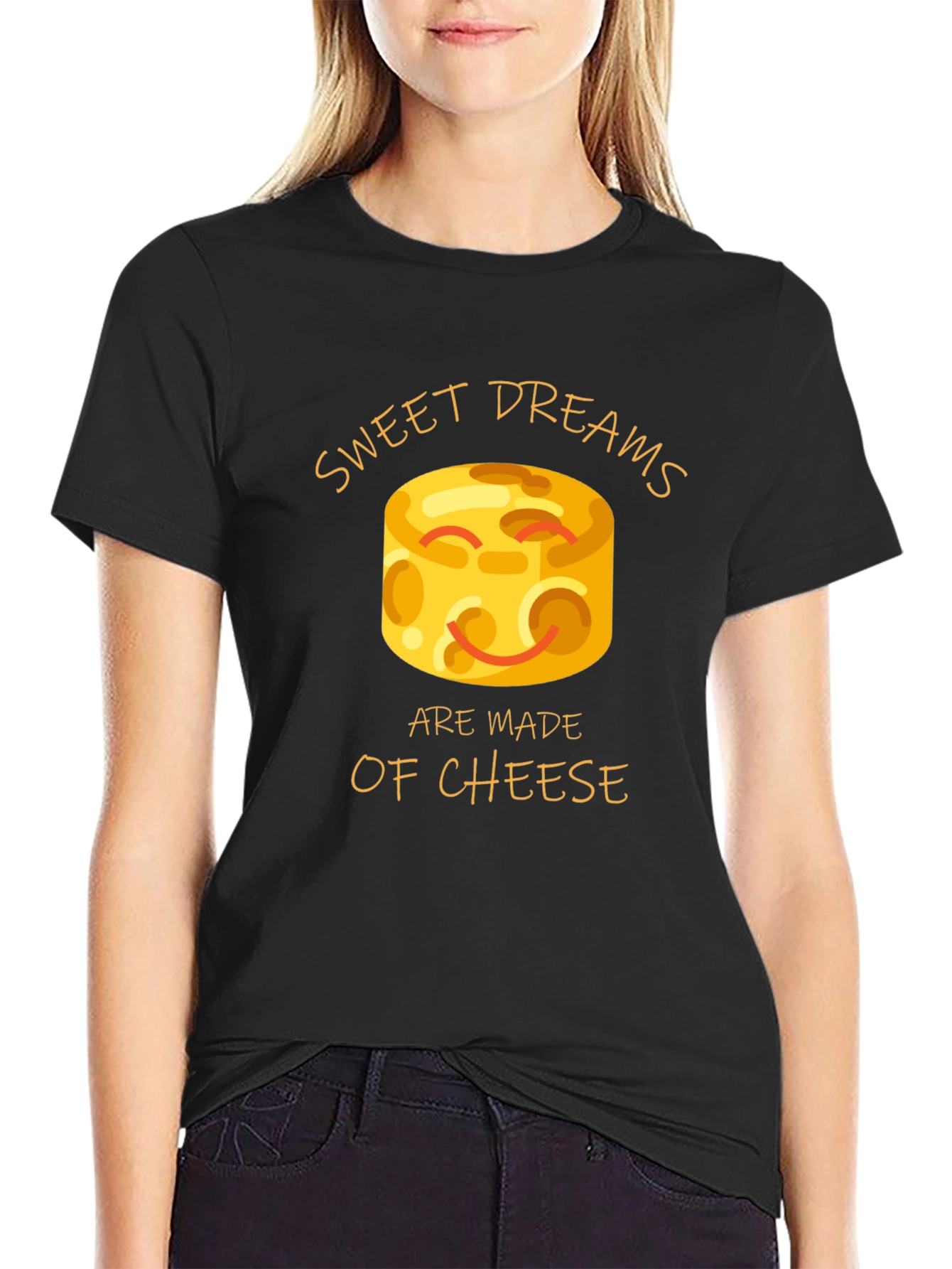Black Sweet Dreams Are Made of Cheese T-Shirt view 2