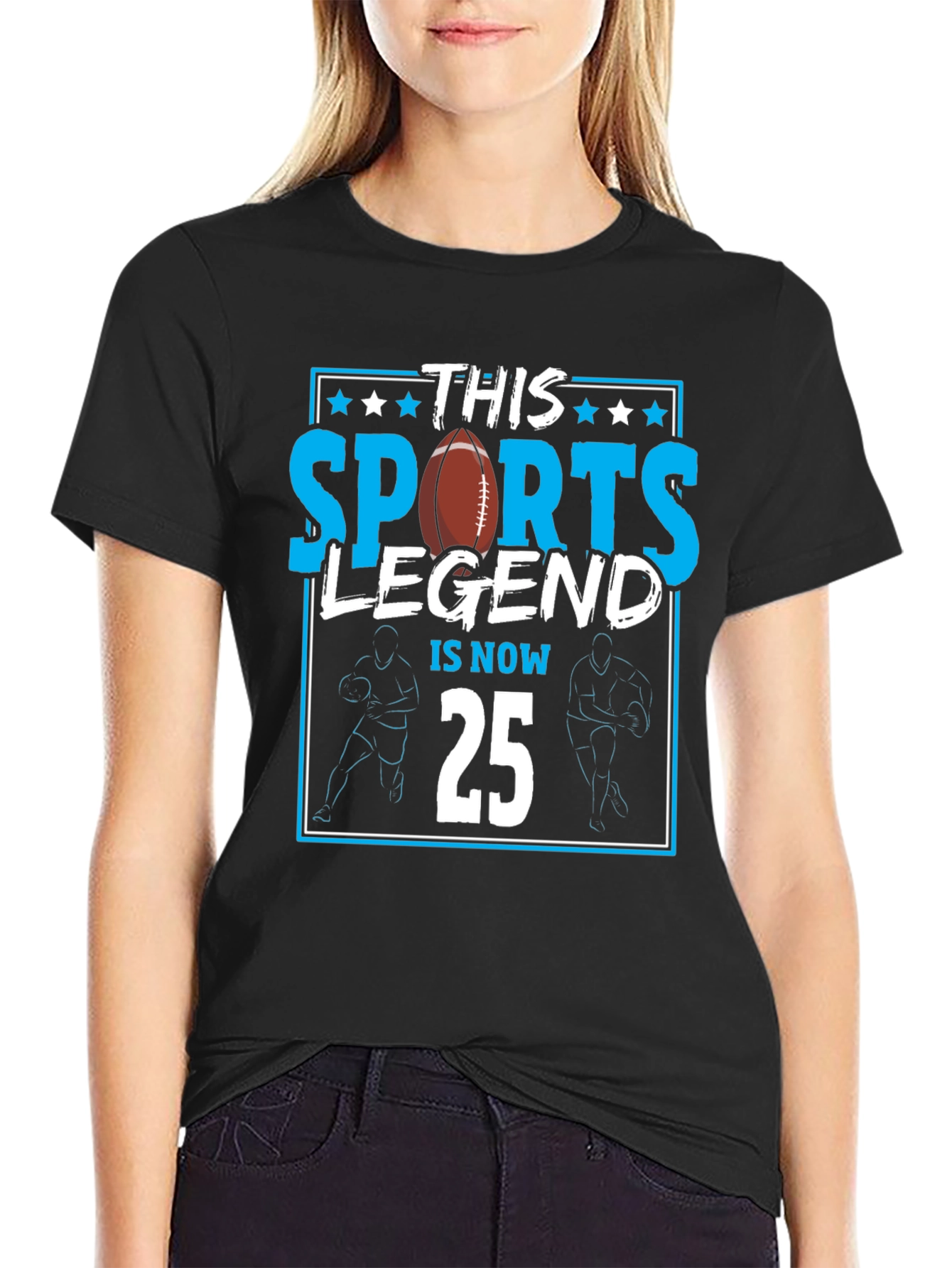 Black Sports Legend 25th Birthday T-Shirt view 2