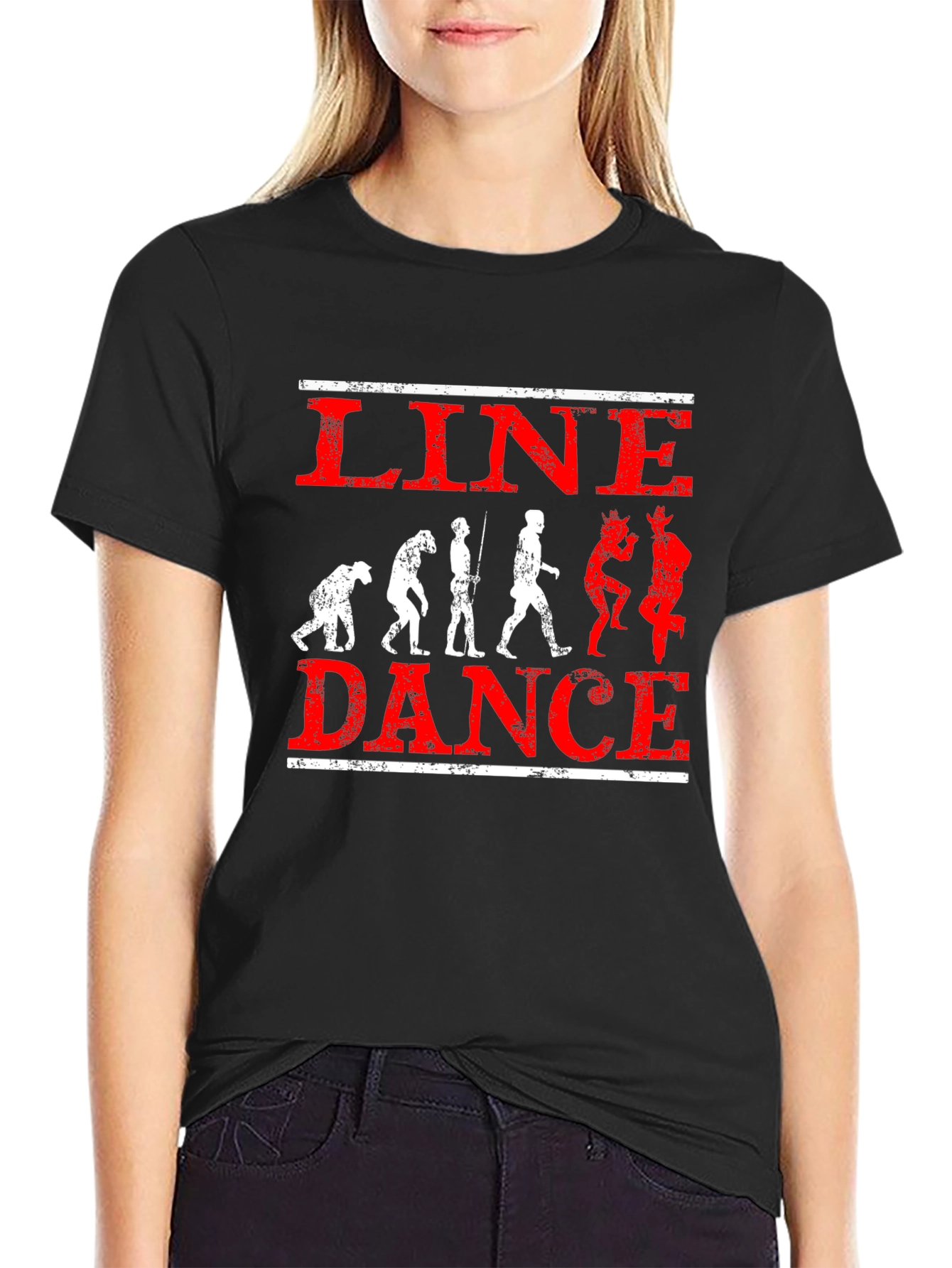 Black Line Dance Evolution Graphic Tee view 2