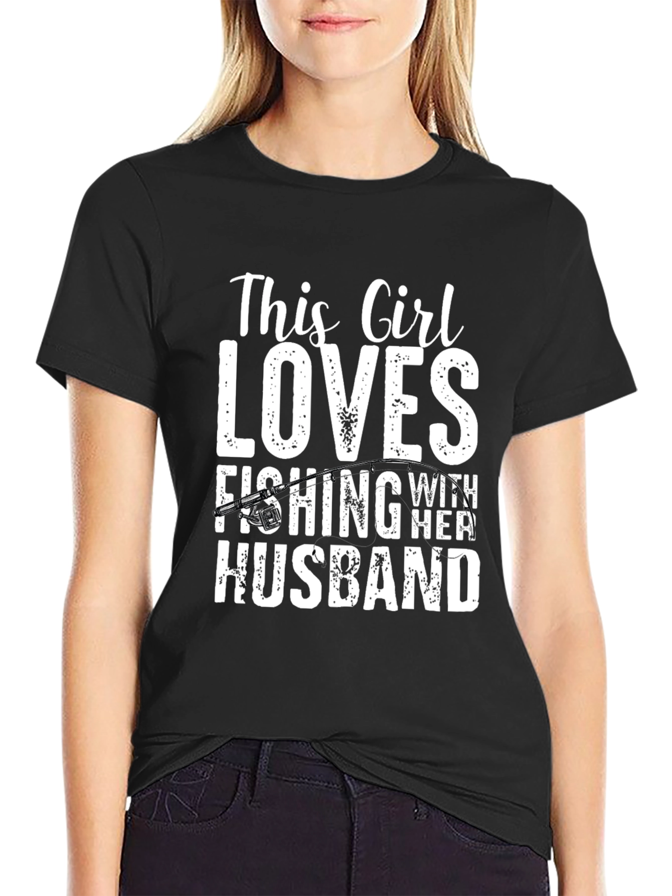 Black Fishing Lover T-Shirt view 2