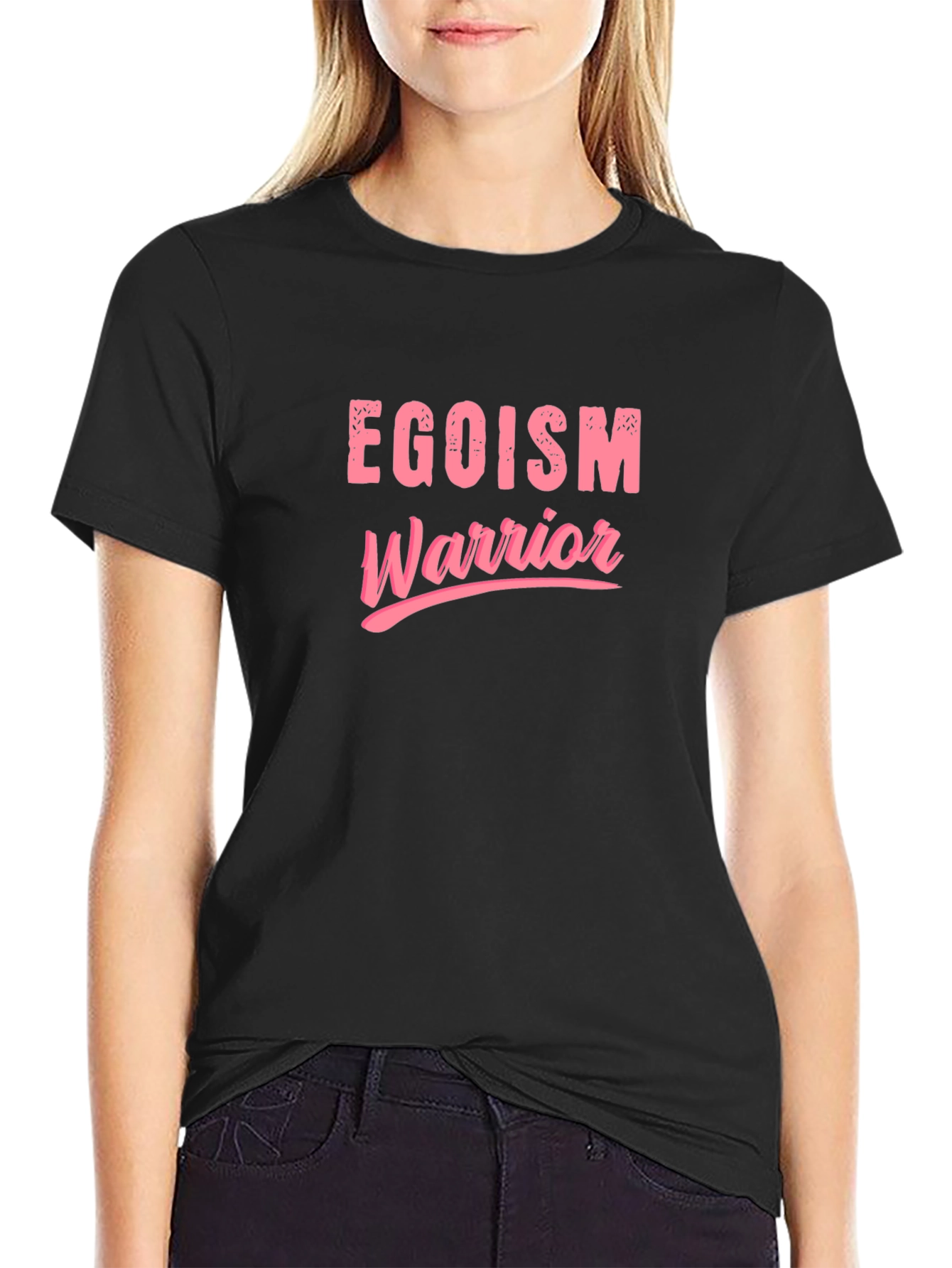 Black Egoism Warrior Graphic Tee - Black Cotton Blend view 2