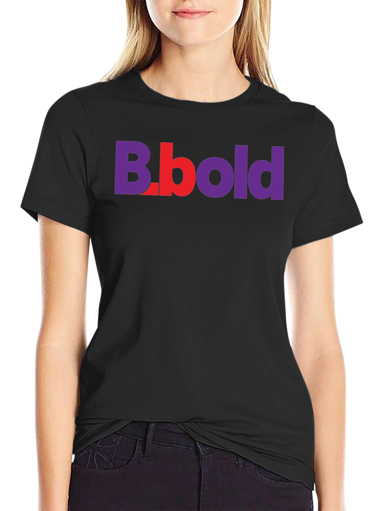 Black Bold Statement Tee - Unique Graphic Design view 2