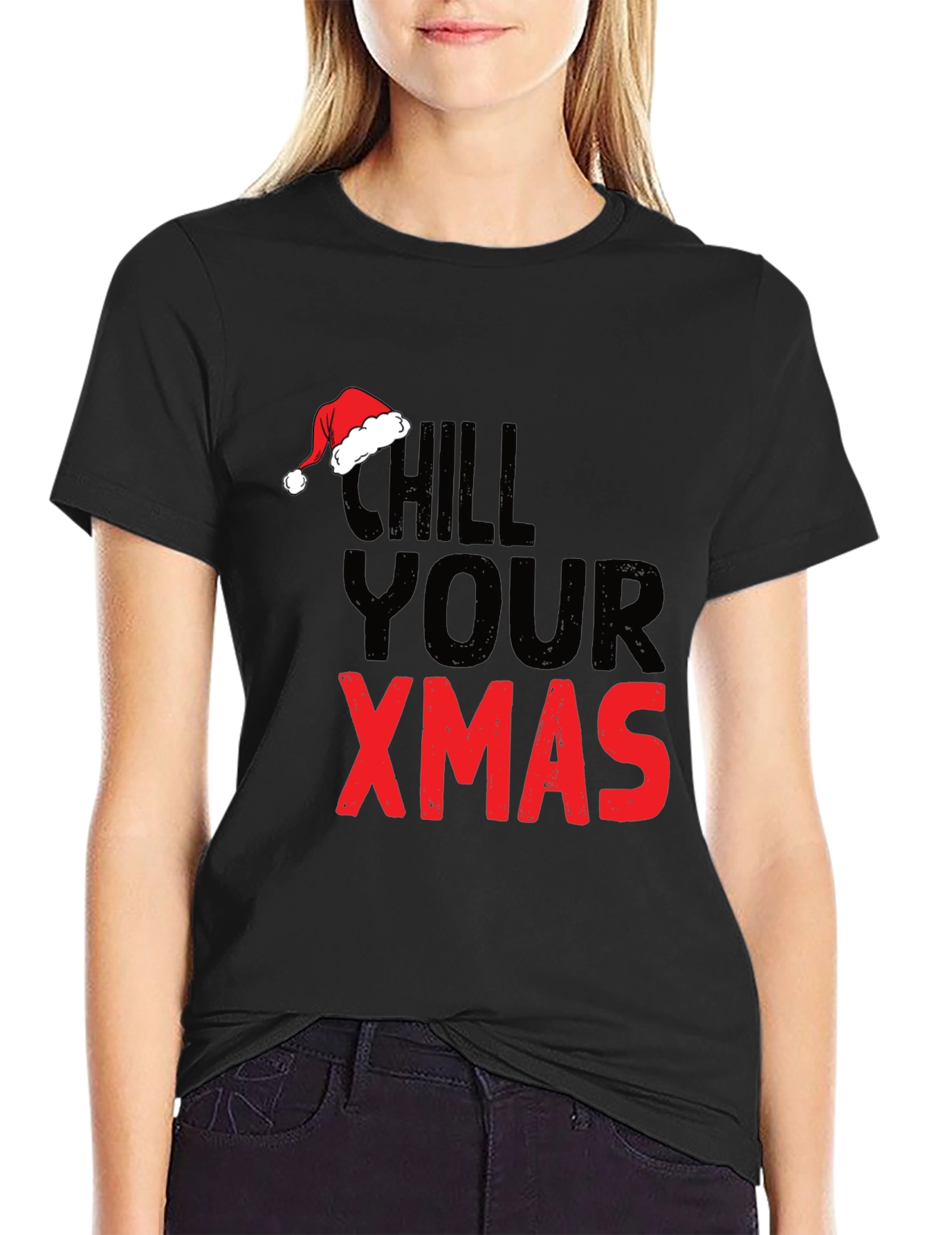 Black Chill Your Xmas Graphic Tee view 2
