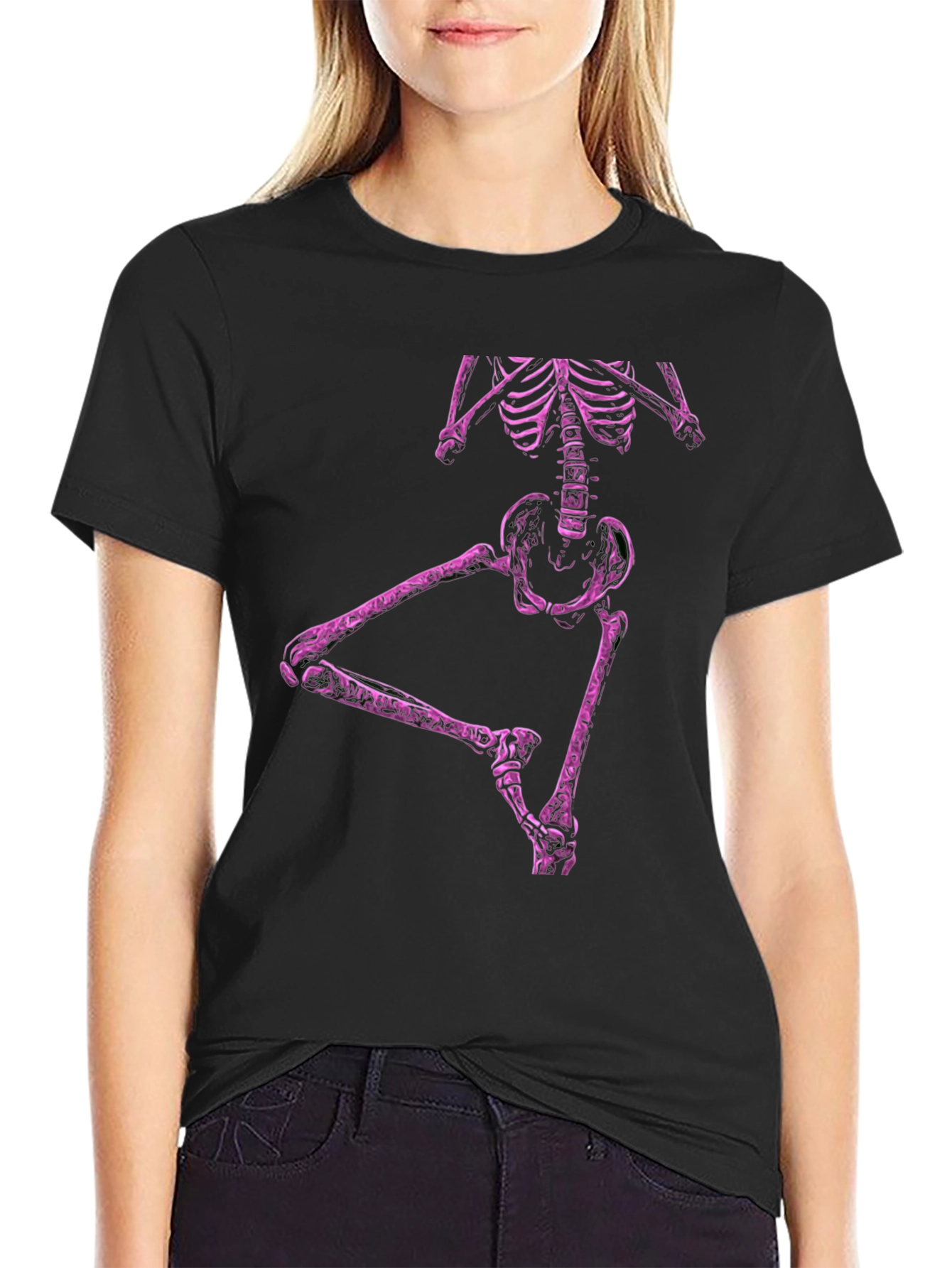 Black Skeleton Dance T-Shirt - Men's Black Tee view 2