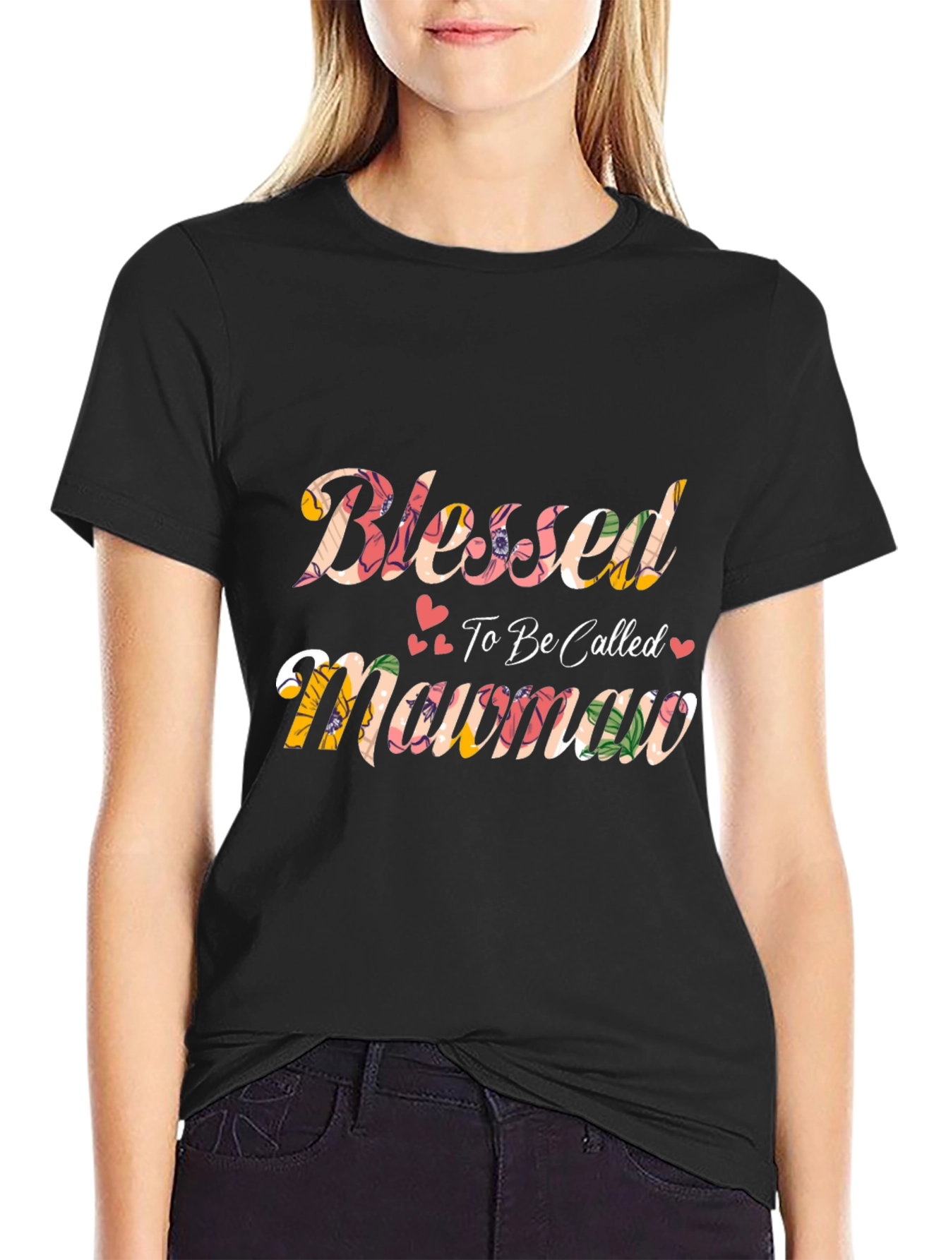 Blessed Mawmaw Floral Graphic T-Shirt - 2