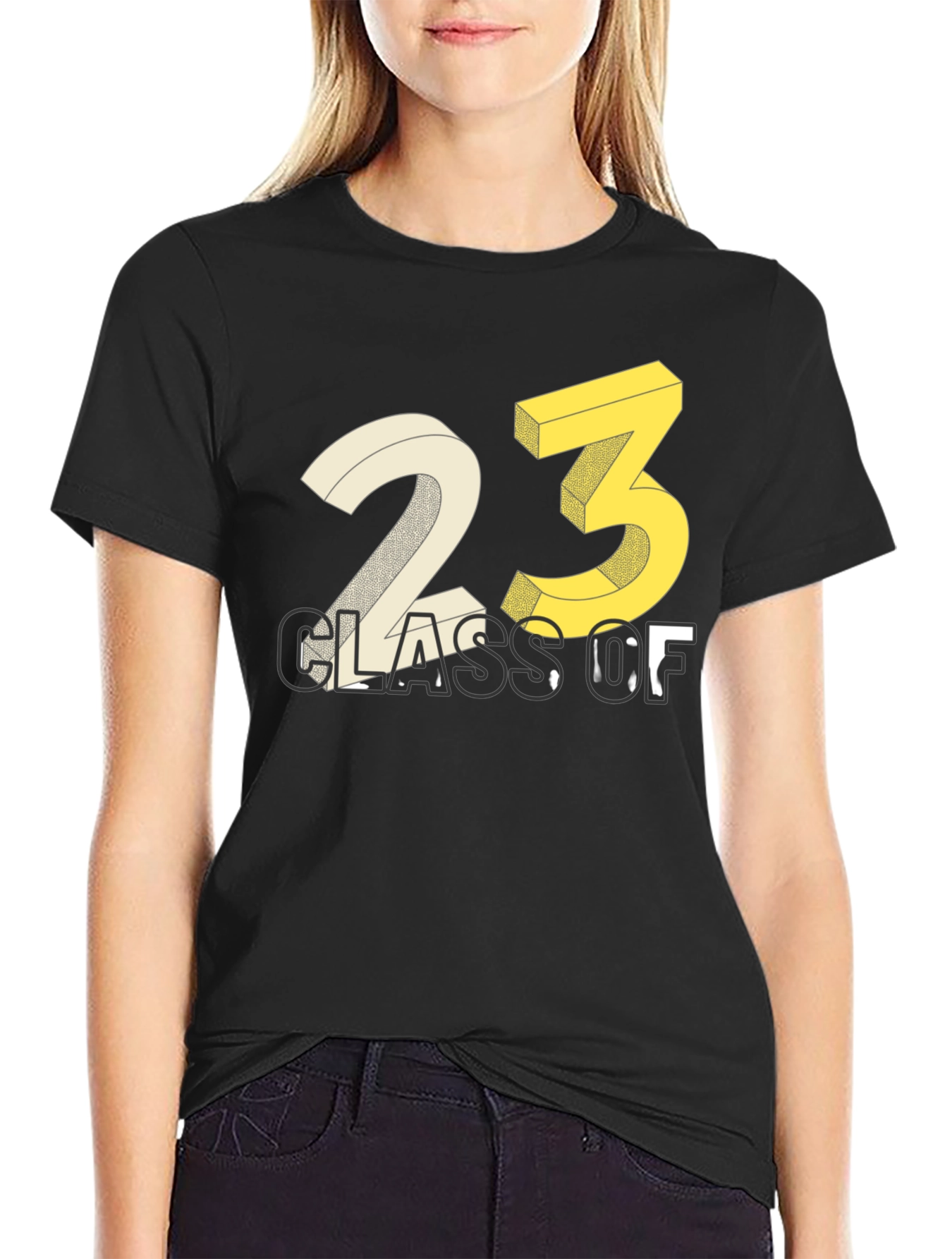 Black Class of 2023 T-Shirt - Graduation Tee view 2