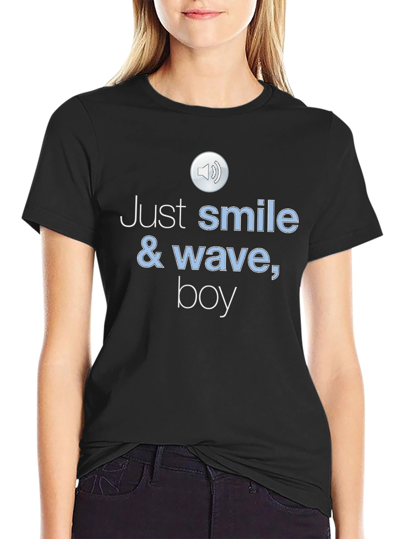 Black Just Smile & Wave Boy T-Shirt view 2