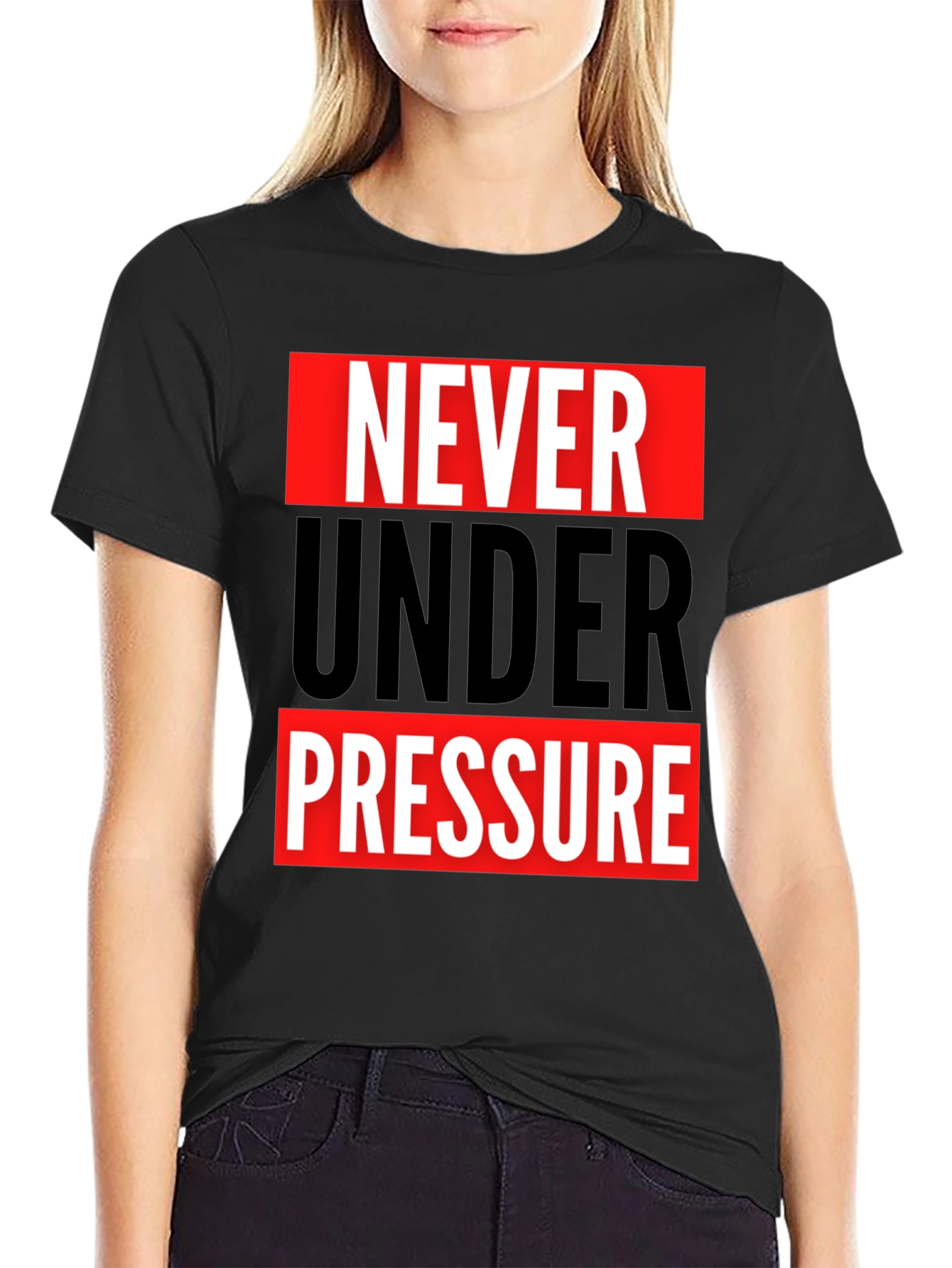 Black Never Under Pressure Graphic Tee view 2