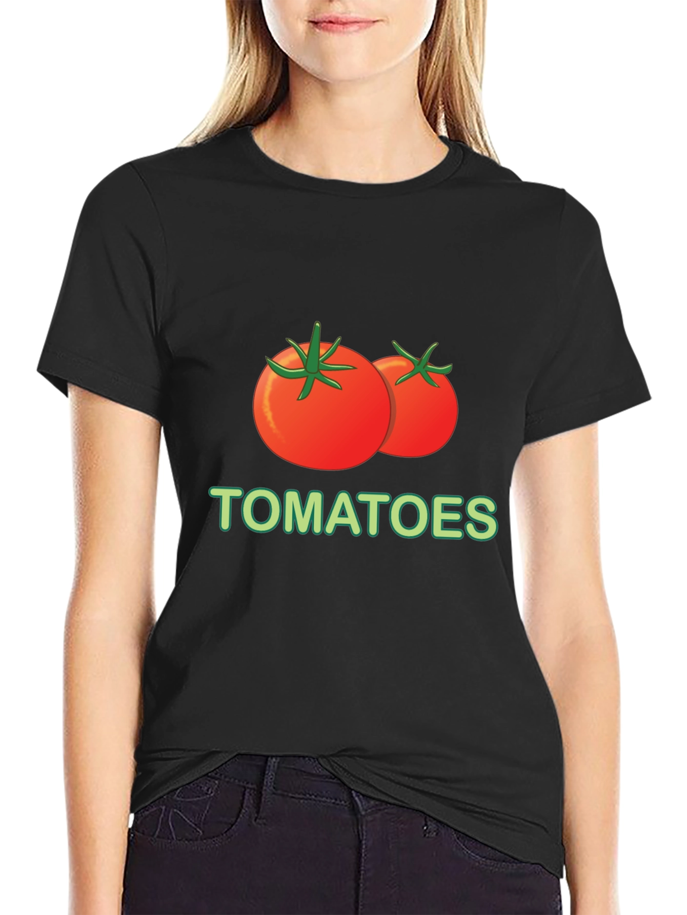 Black Tomato T-Shirt - Graphic Print Tee view 2