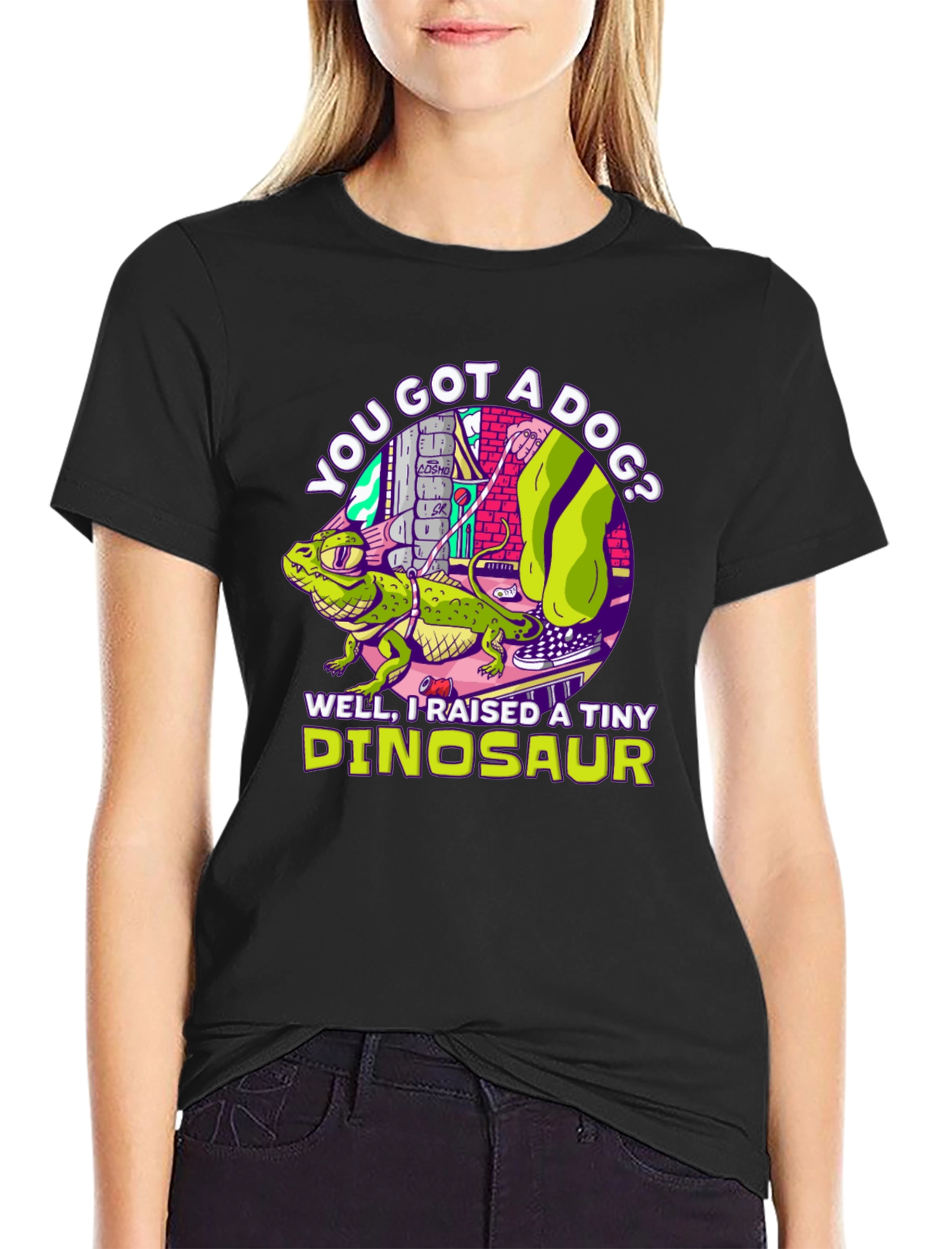 Tiny Dinosaur Lizard Pet Owner T-Shirt - 2