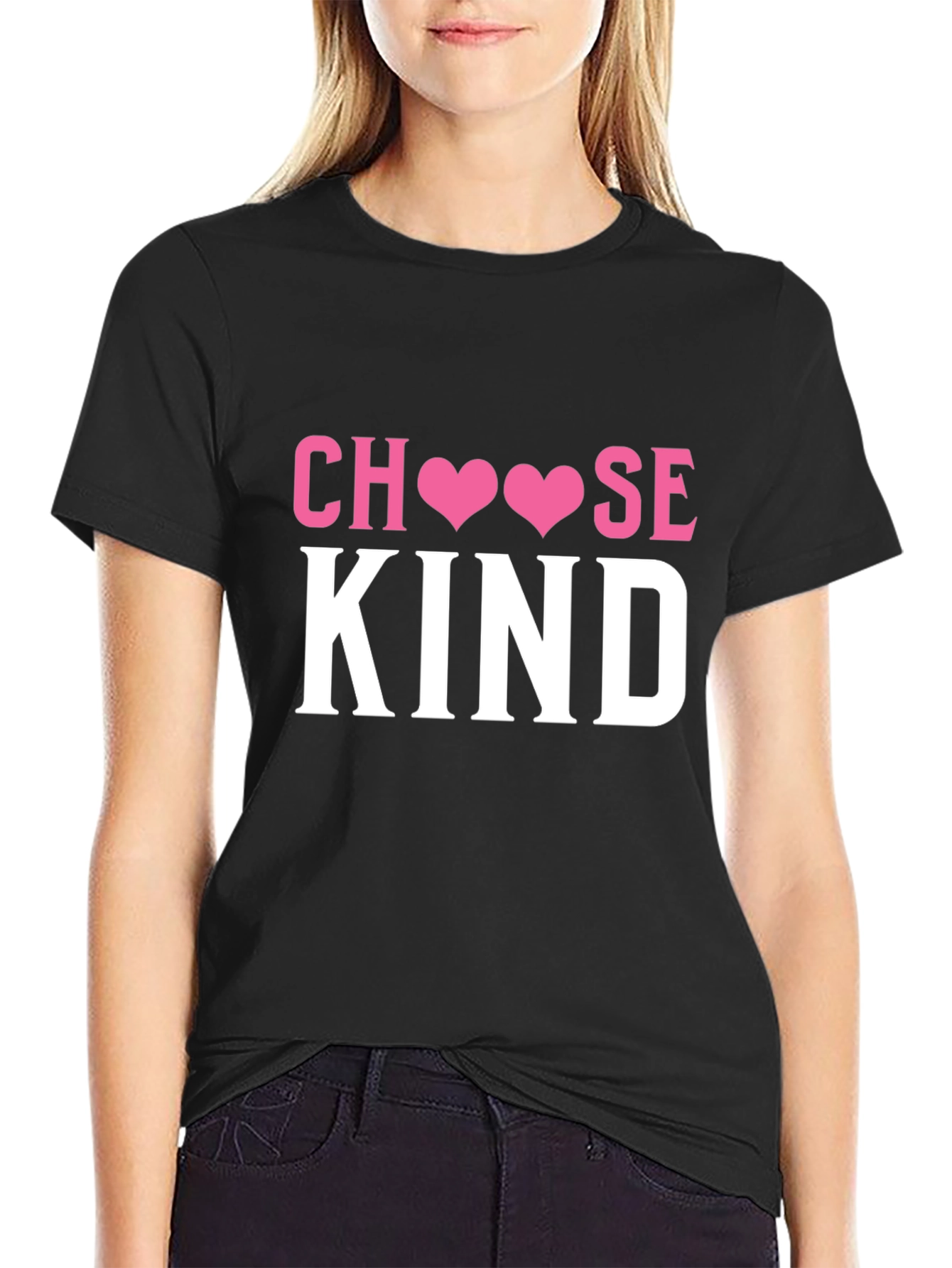 Black Choose Kind T-Shirt - Positive Message Tee view 2