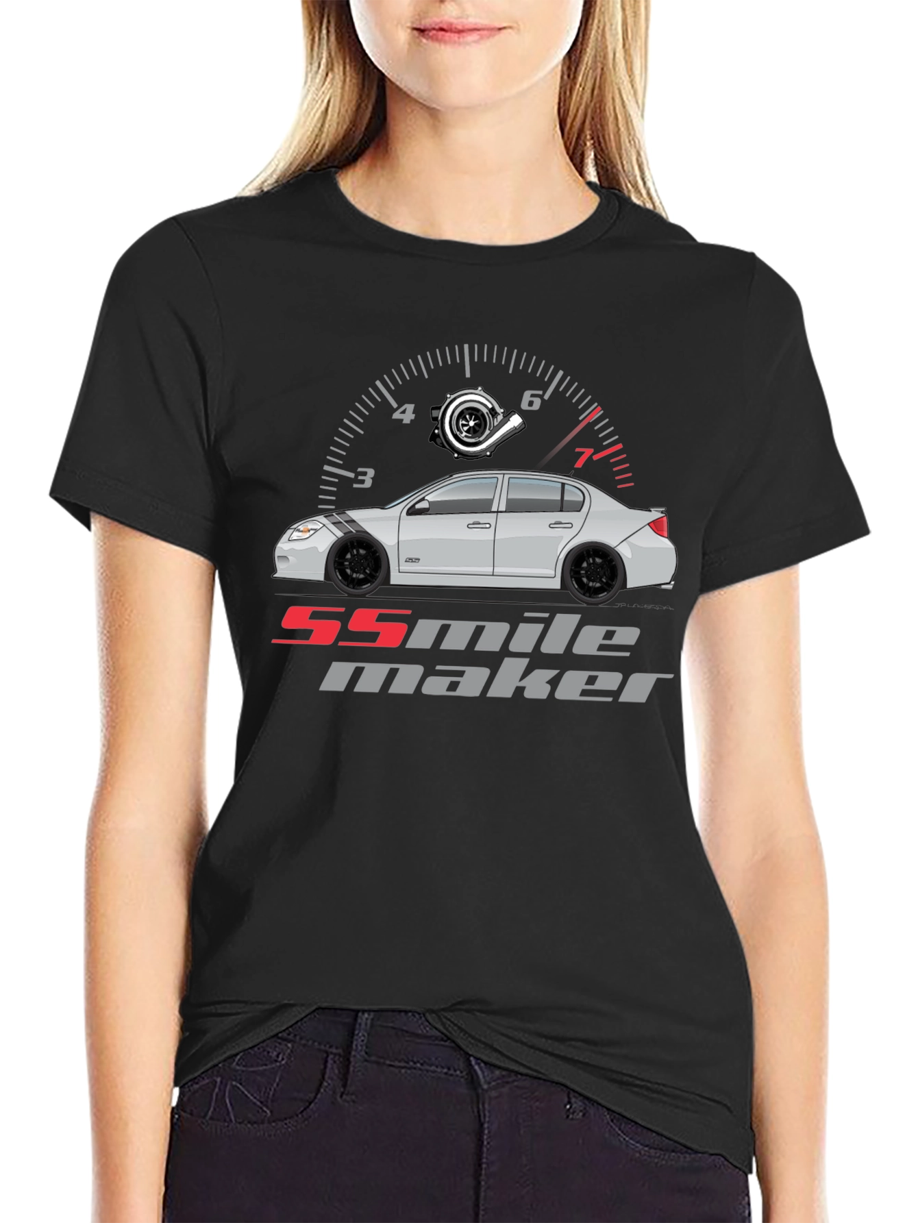 Black 55 Mile Maker T-Shirt - Car Enthusiast Tee view 2