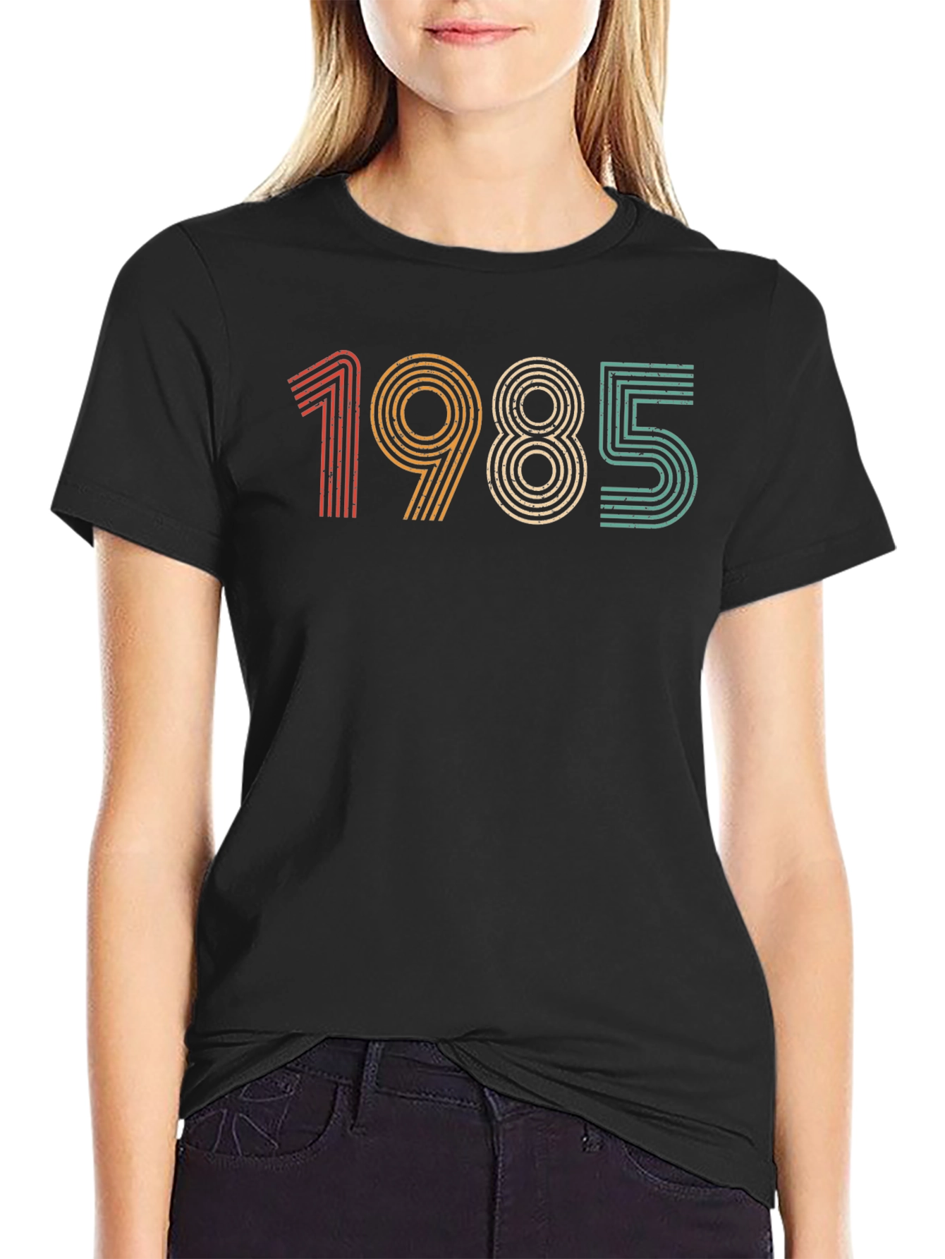 Black Vintage 1985 Graphic Tee - Retro Birthday Shirt view 2