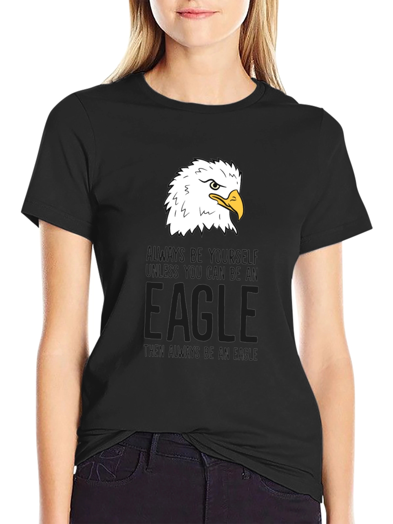 Black Eagle Graphic Tee - Be Yourself, Be An Eagle view 2