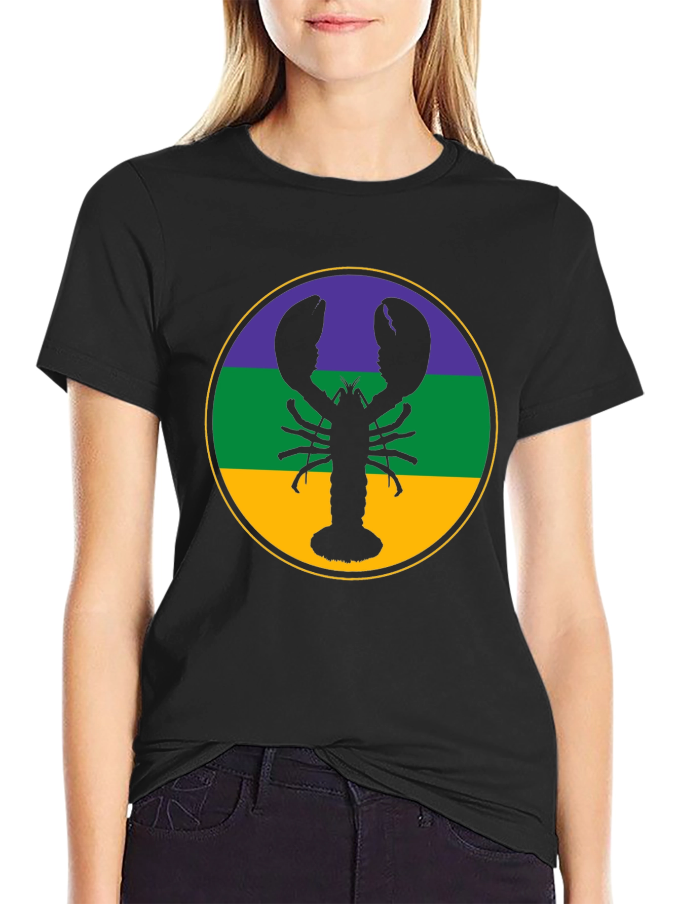 Lobster Mardi Gras T-Shirt - Round Circle - 2