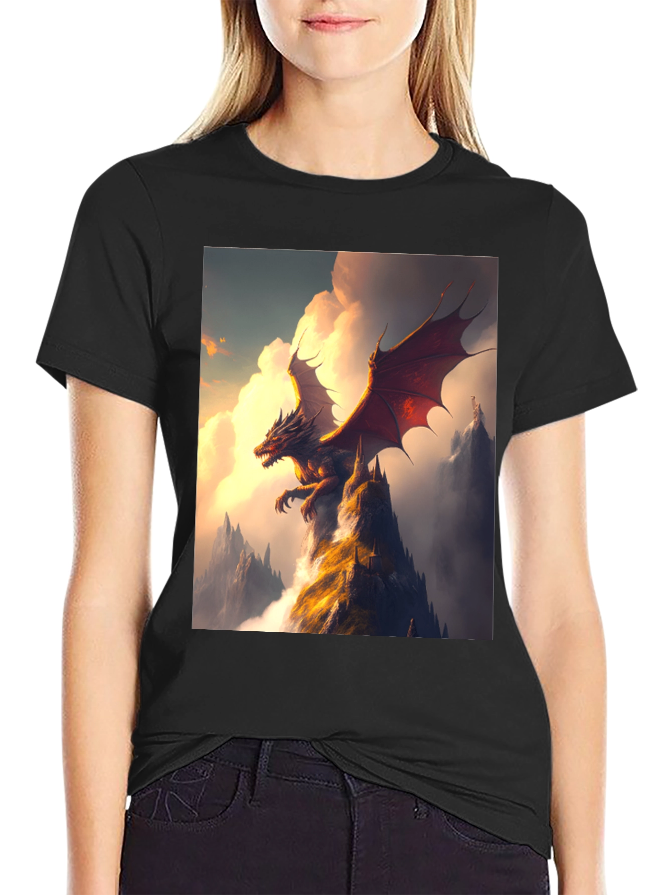Black Dragon Peak Black T-Shirt view 2