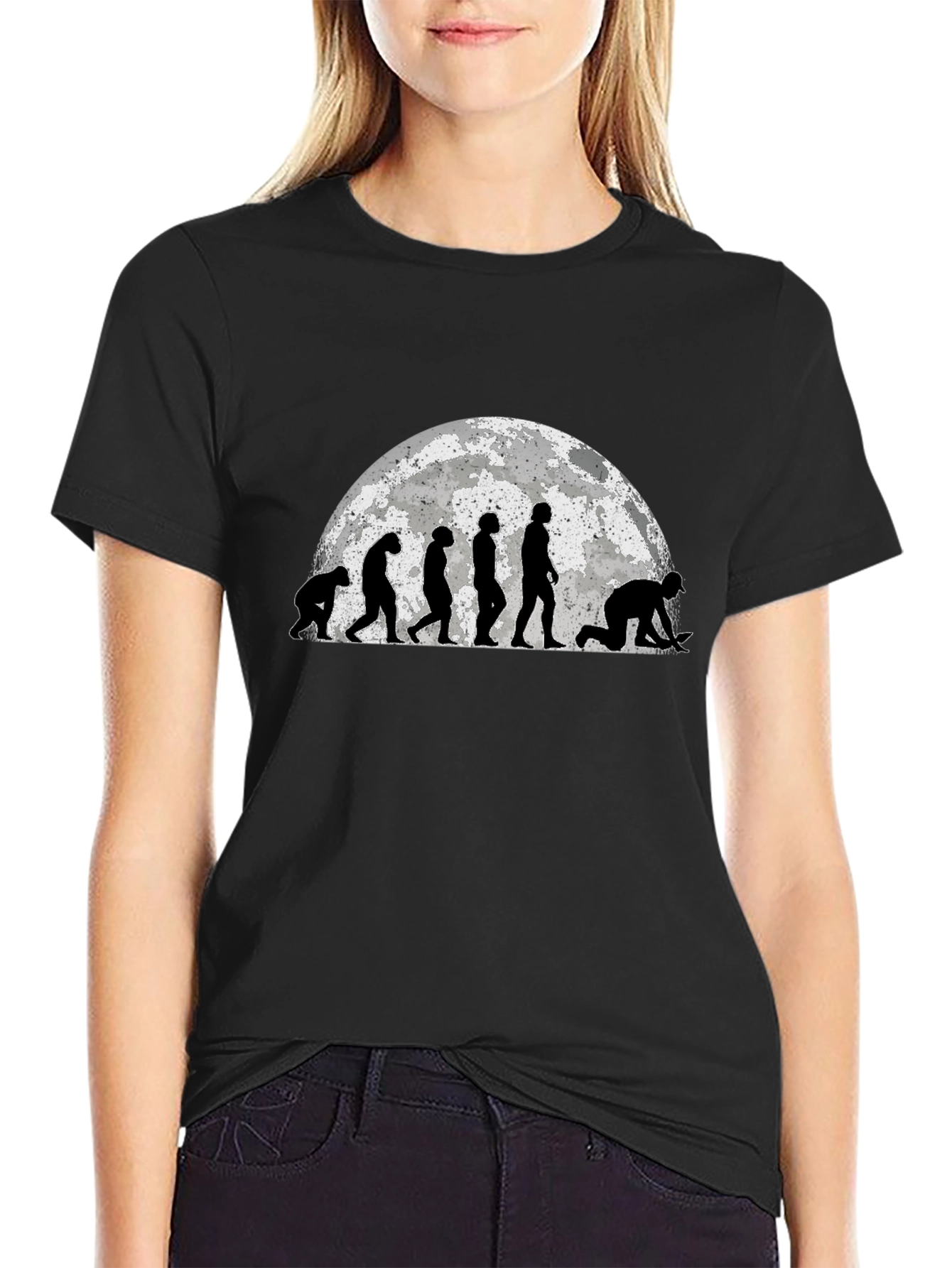 Black Evolution to Digger Black T-Shirt Funny Gift Idea view 2