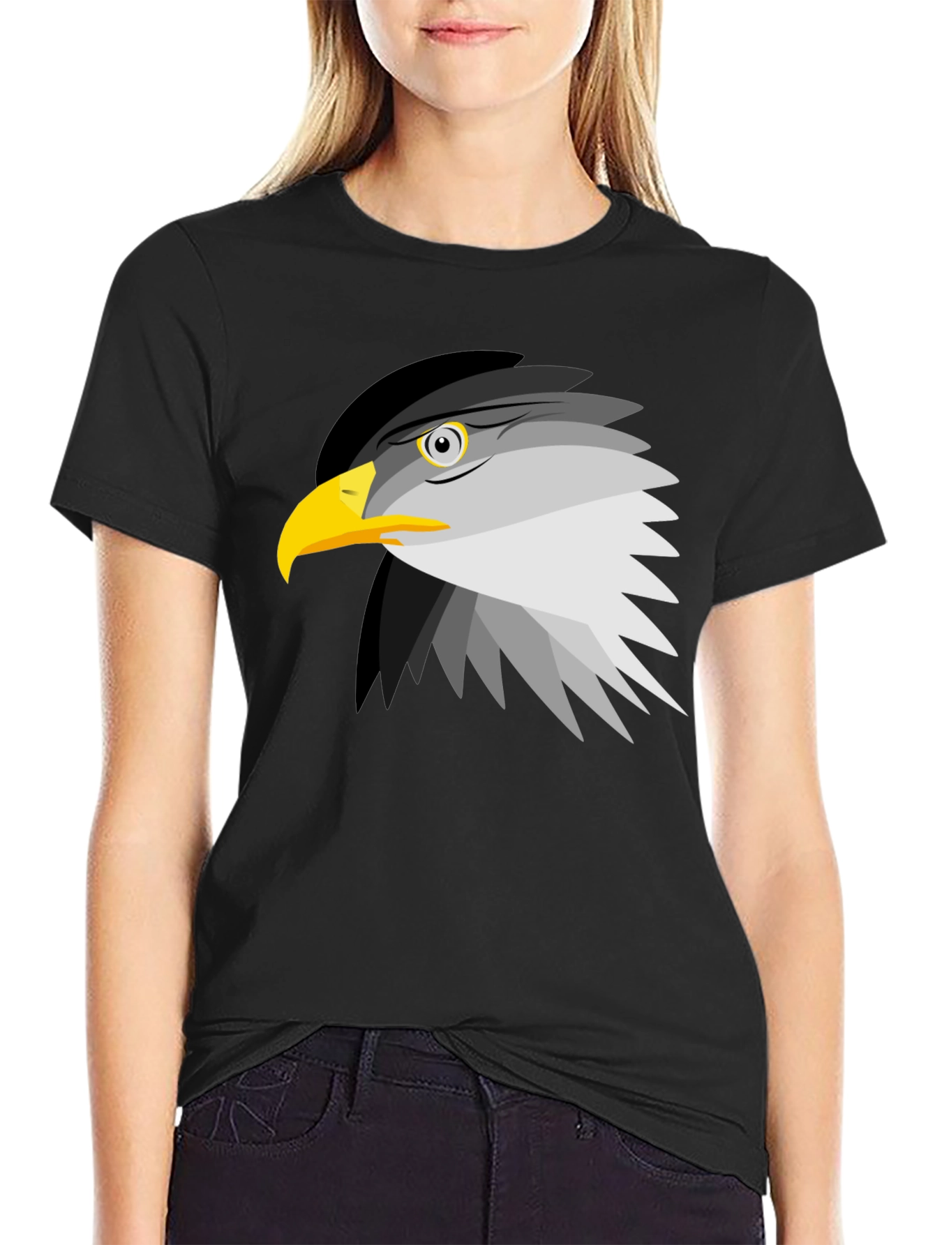 Black Eagle Graphic Tee - Black Cotton Blend view 2