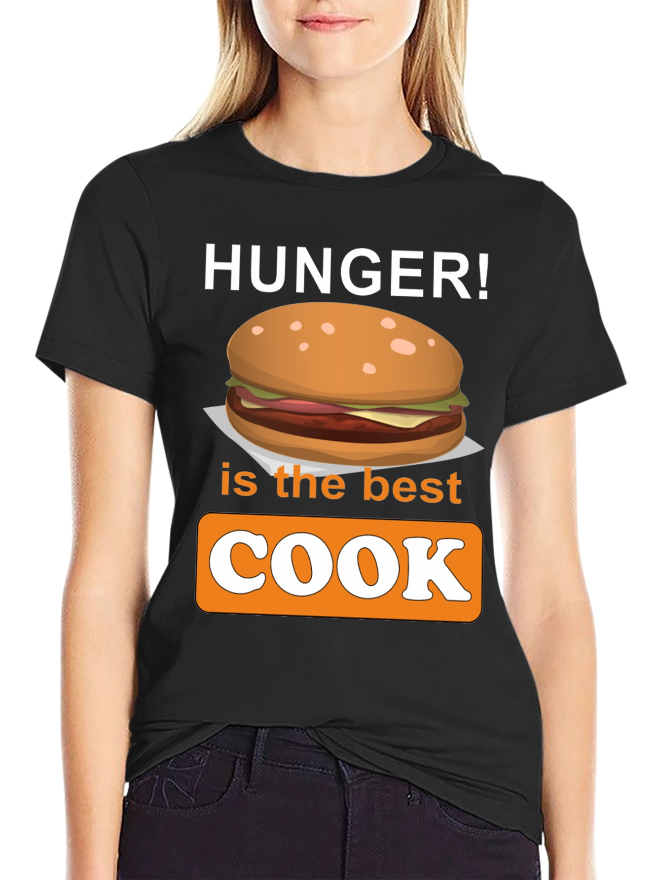 Black Hunger is the Best Cook T-Shirt - Foodie Apparel view 2