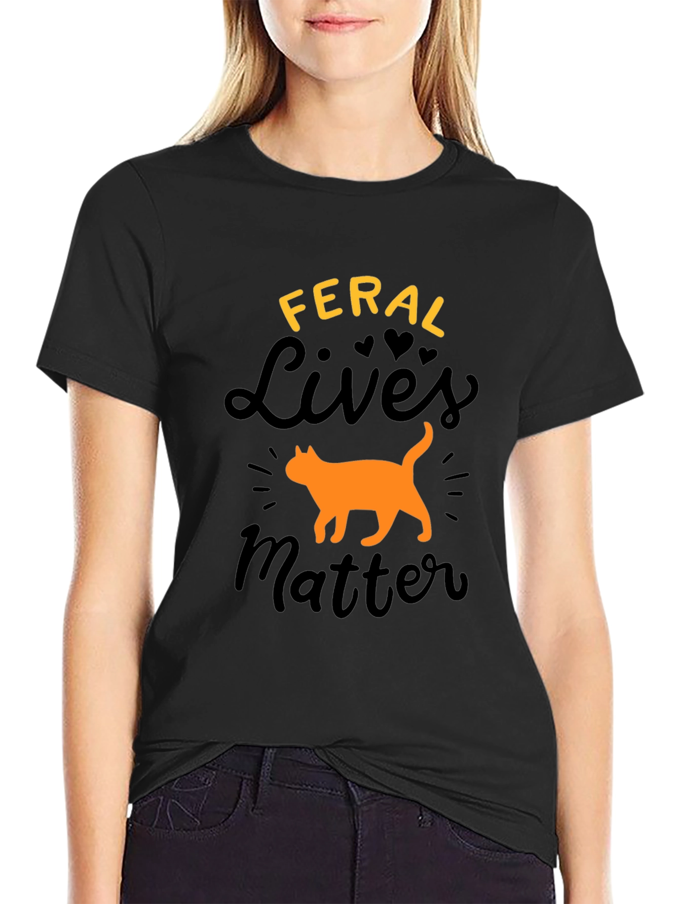 Black Feral Lives Matter Graphic Tee view 2