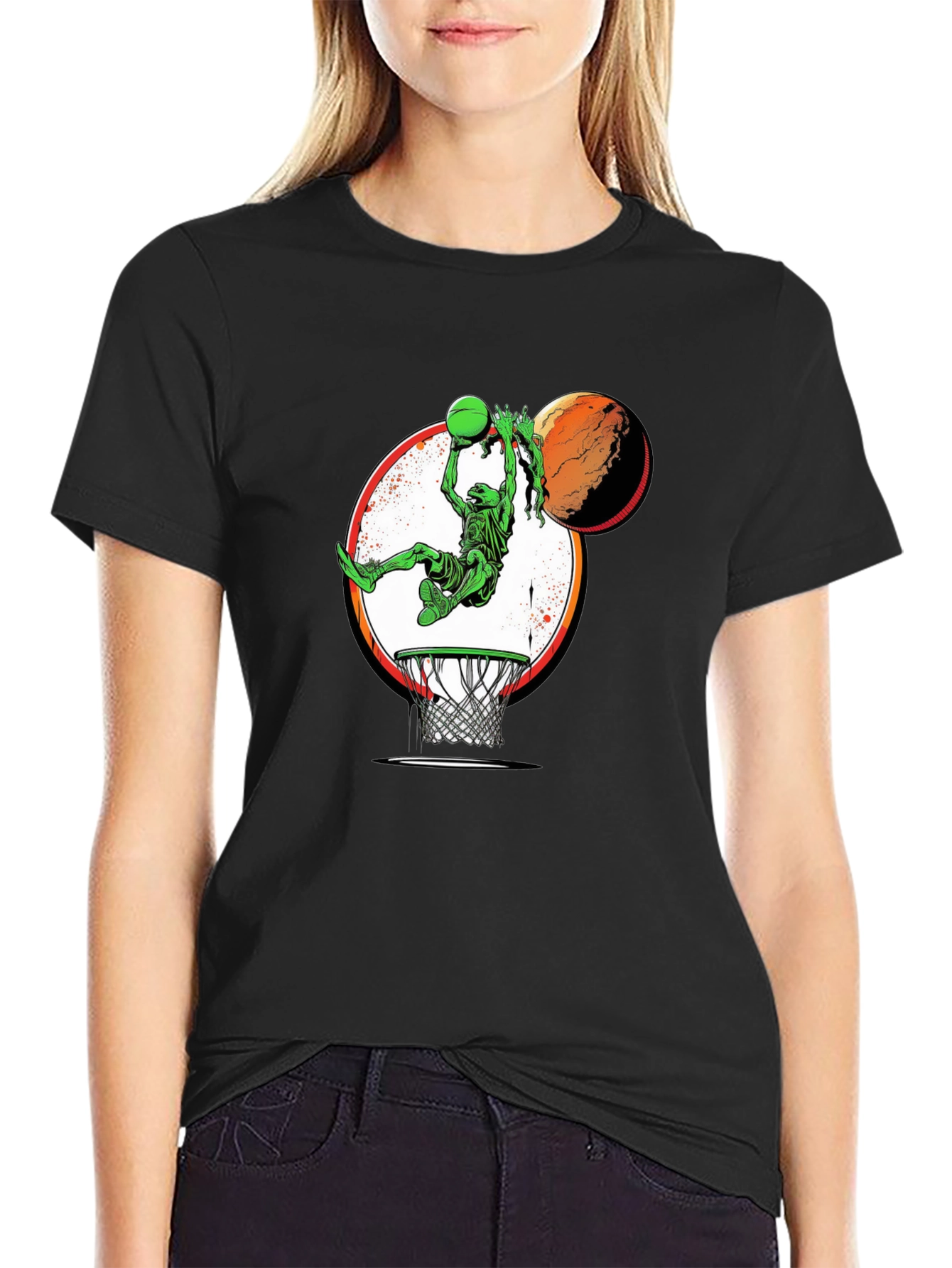 Alien Dunk Black T-Shirt - 2