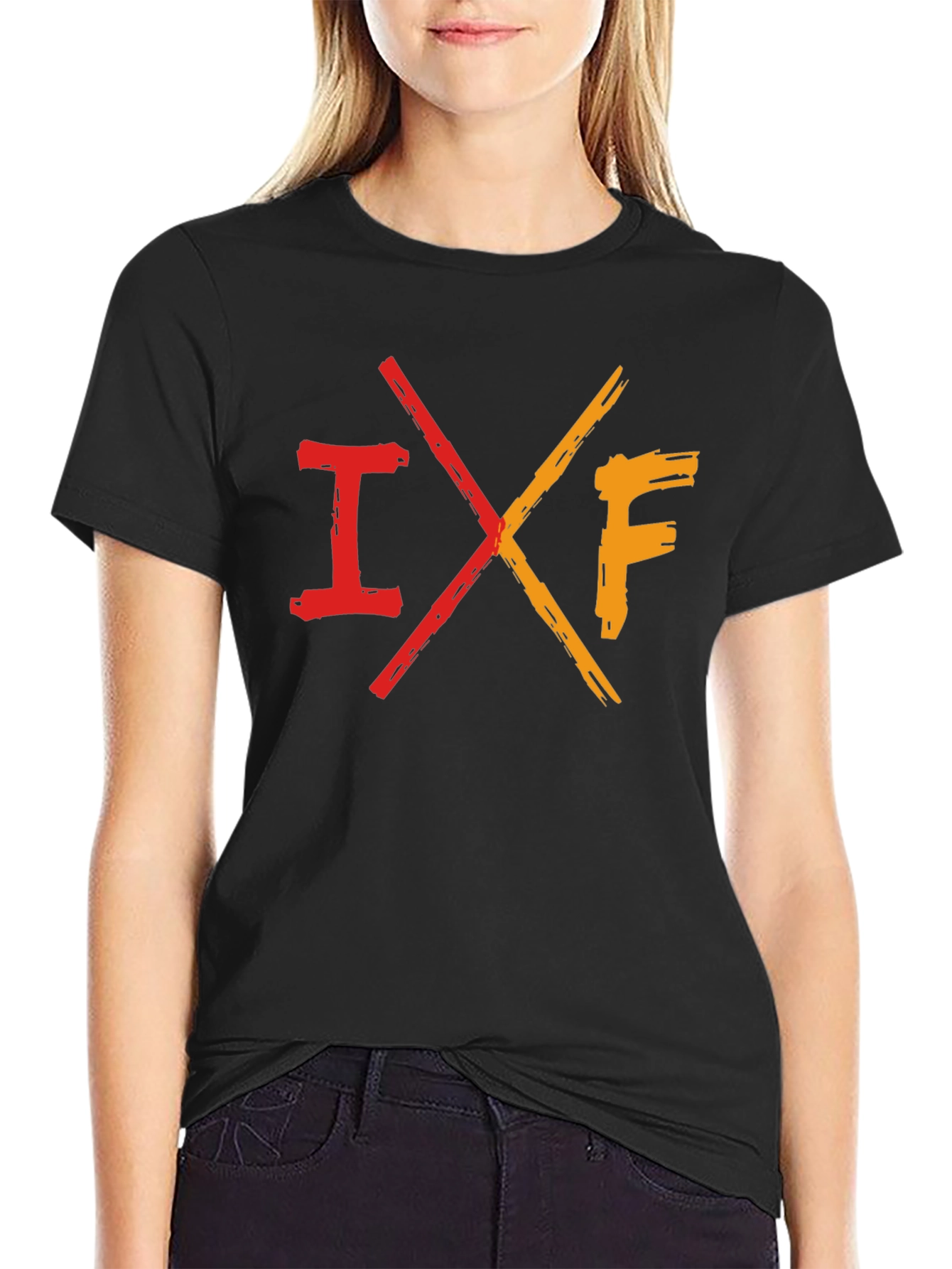 Black IXF Graphic Print Men's Black T-Shirt view 2