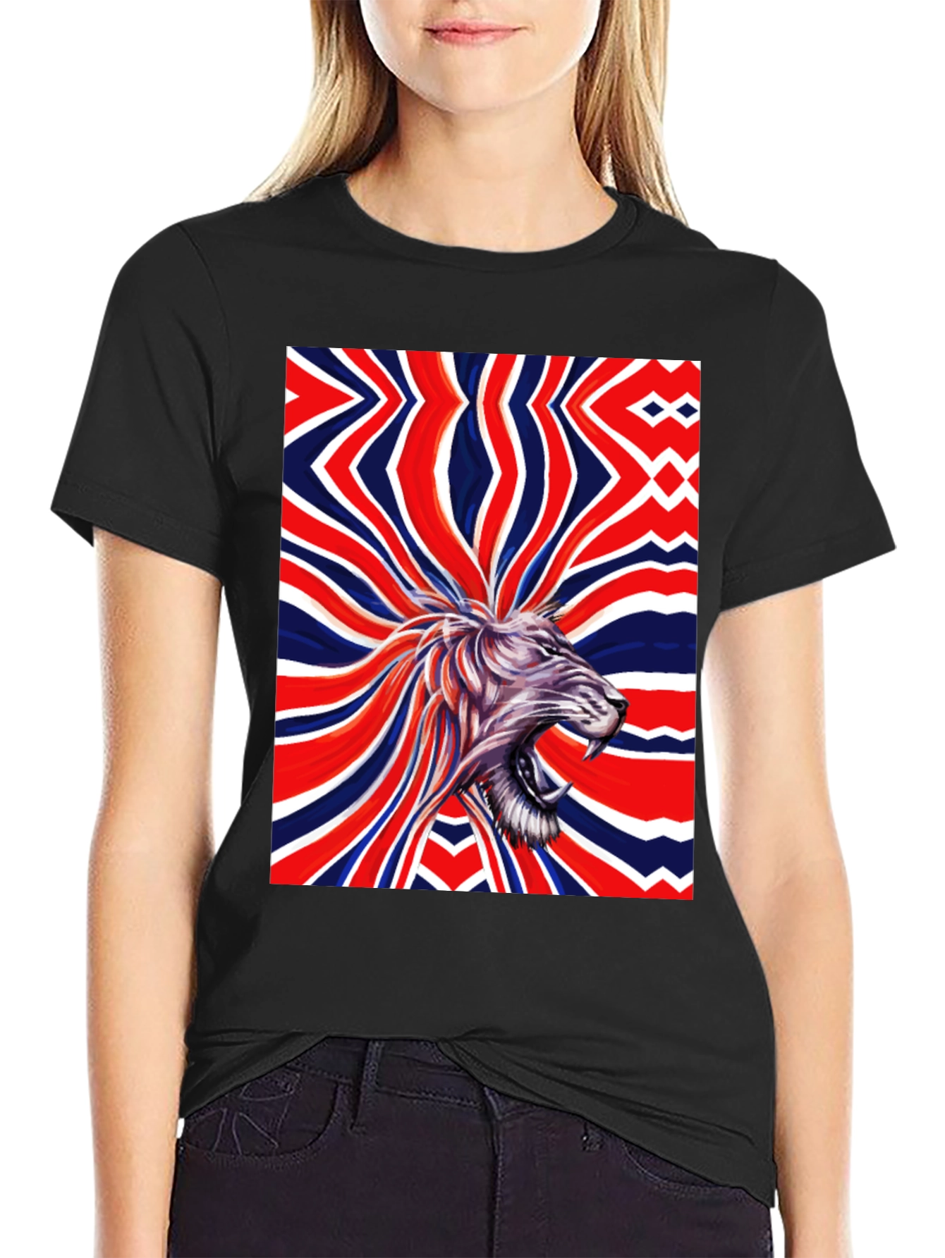 Black Lion Union Jack Graphic Tee view 2