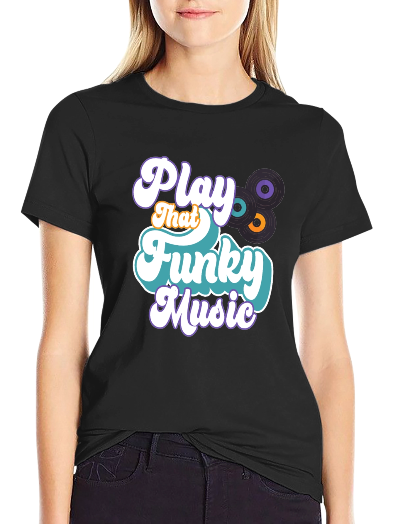 Black Play That Funky Music Graphic Tee view 2