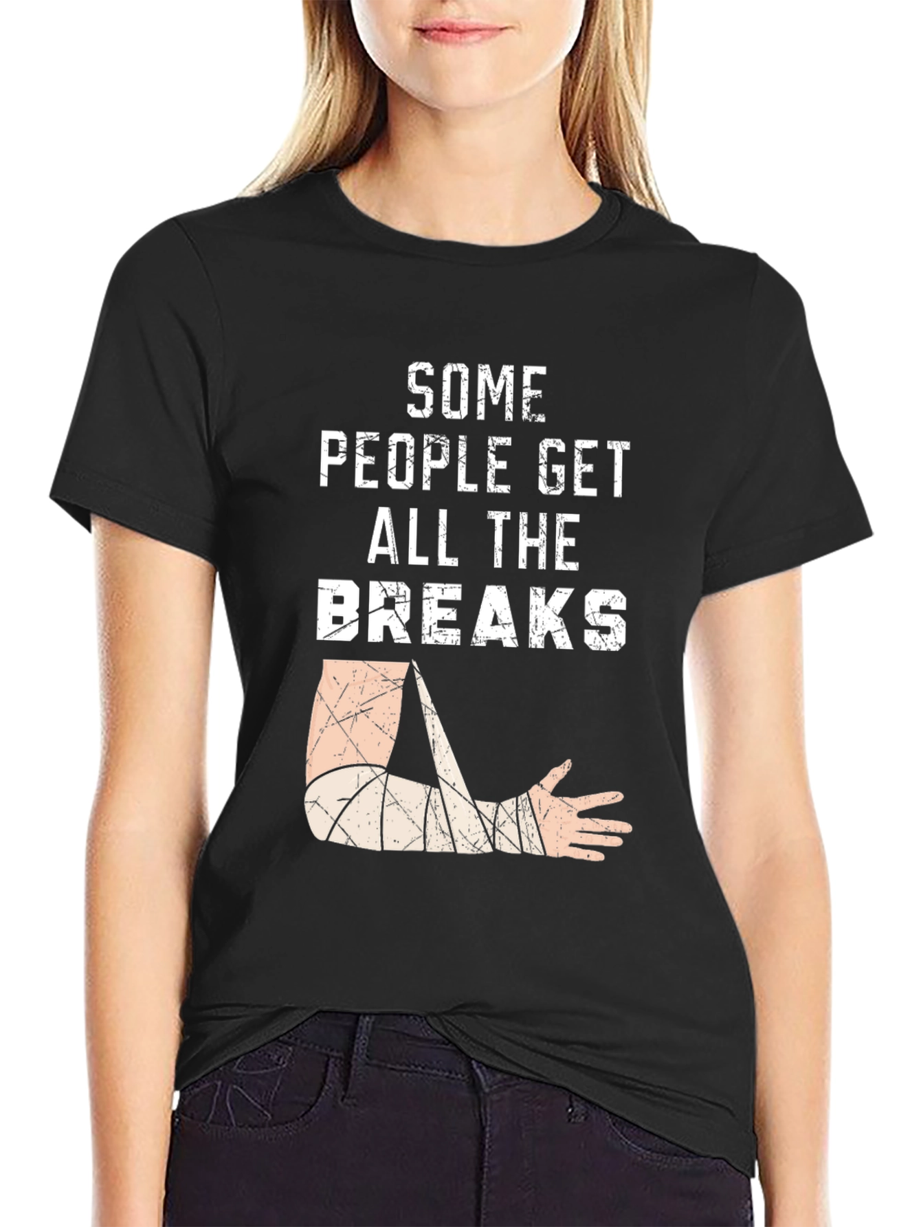 Black Some People Get All The Breaks T-Shirt view 2