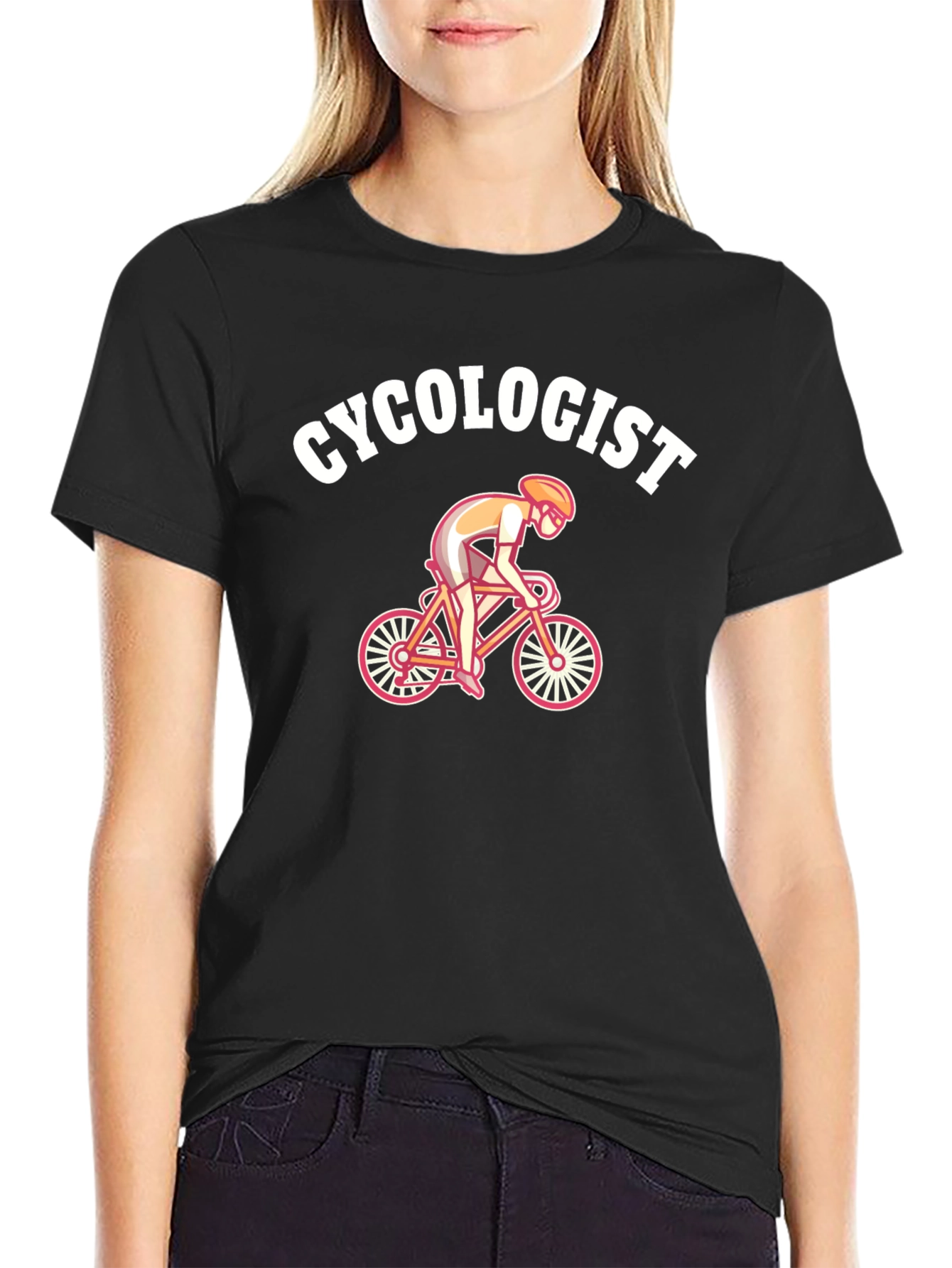 Black Cyclogist Graphic Tee - Cycling Enthusiast view 2