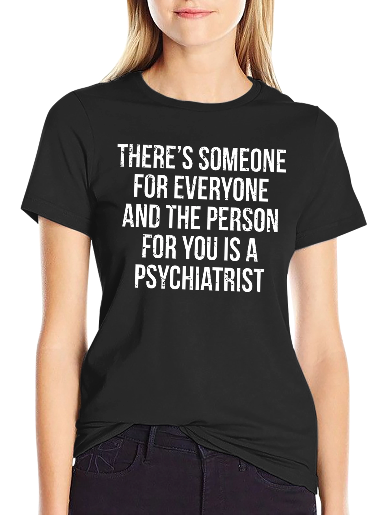 Psychiatrist Humor Black T-Shirt Funny Mental Health Tee - 2
