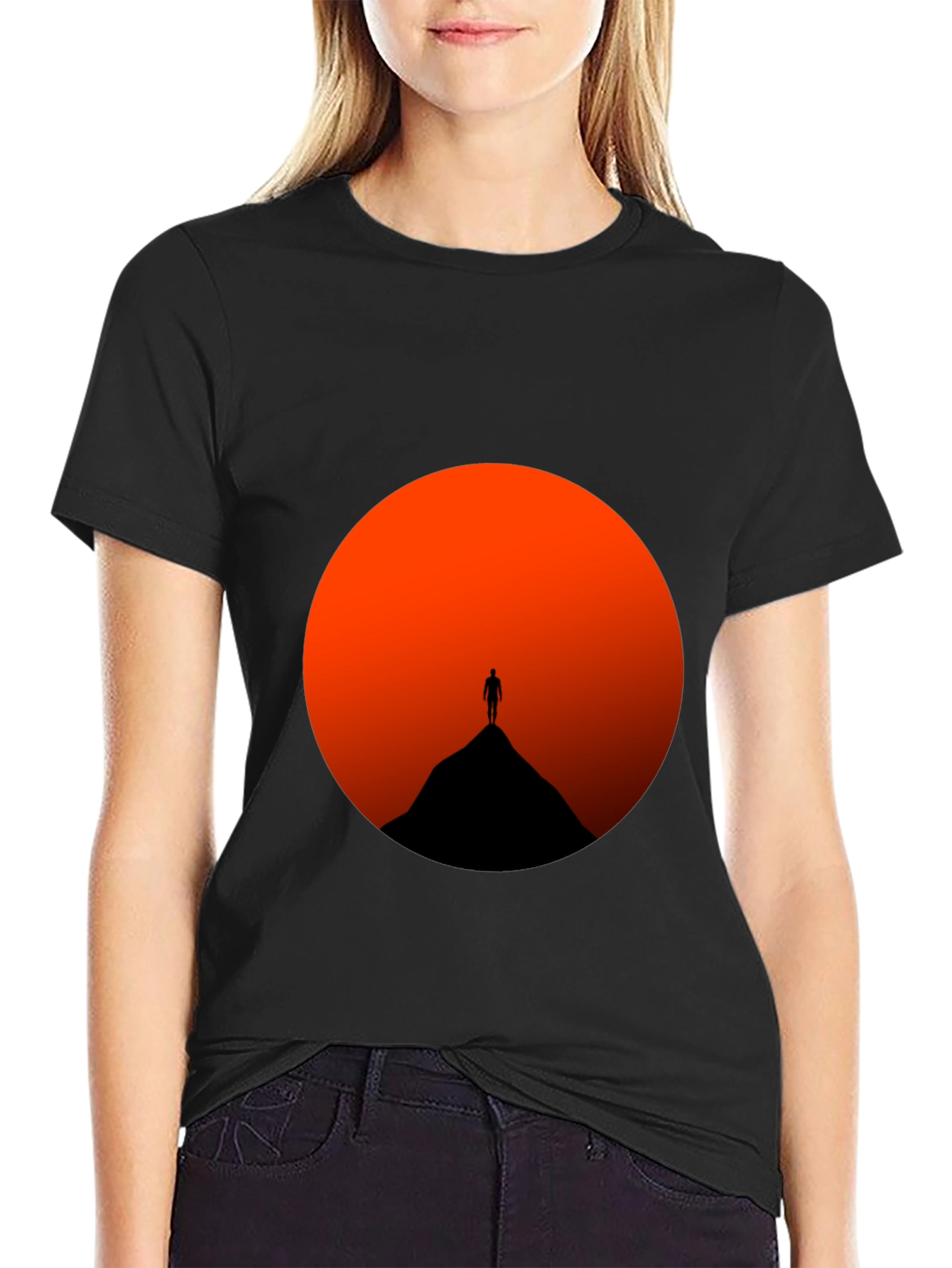 Black Sunset Silhouette T-Shirt - Mens Graphic Tee view 2