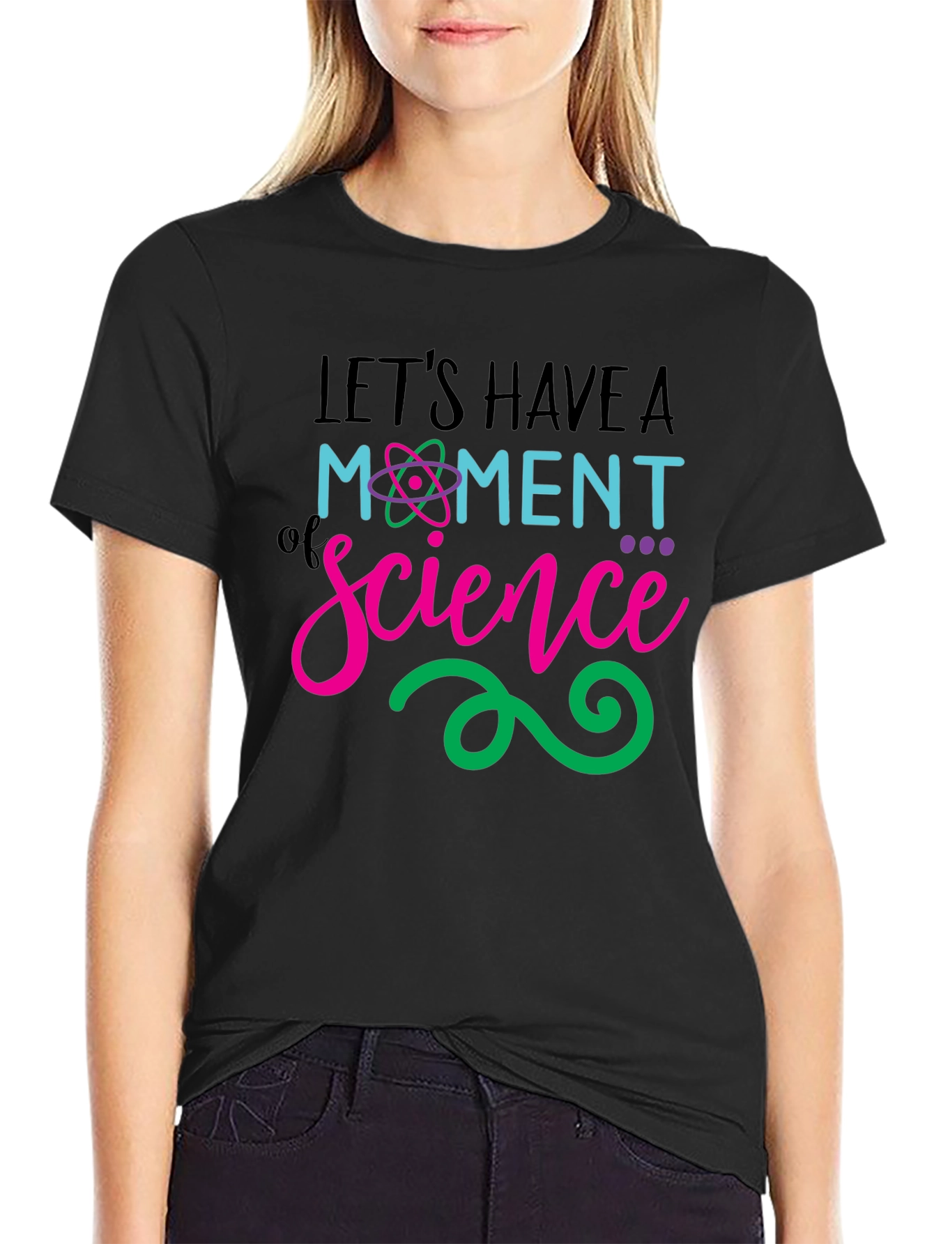 Black Science Moment T-Shirt - Black Cotton Blend view 2