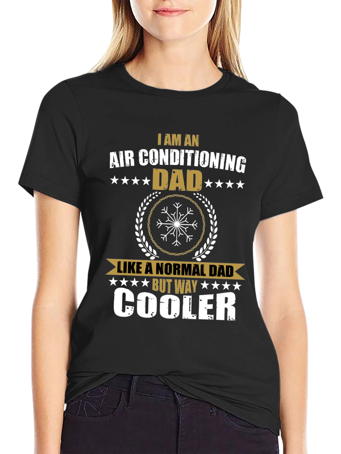 Black Air Conditioning Dad T-Shirt - Way Cooler view 2