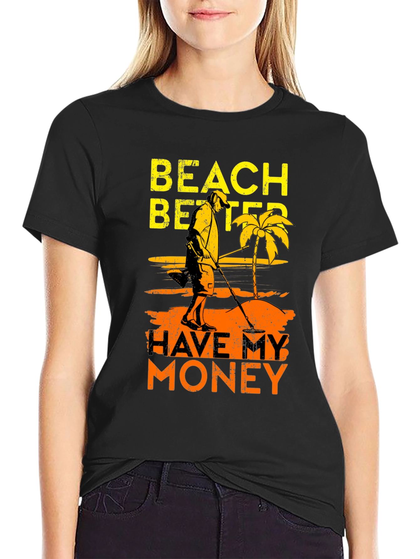 Black Beach Better Have My Money Graphic T-Shirt view 2