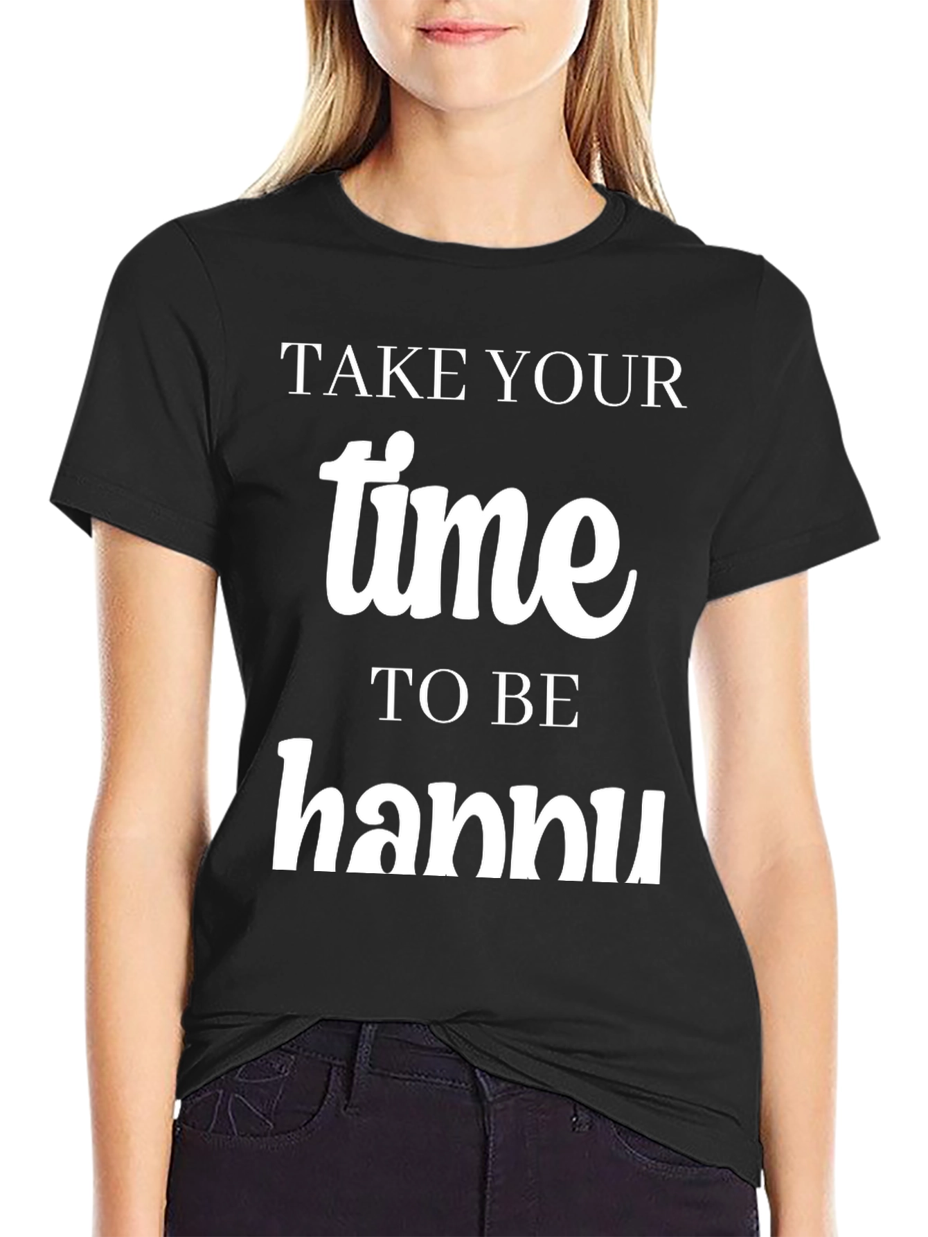 Black Take Your Time Hannu T-Shirt view 2