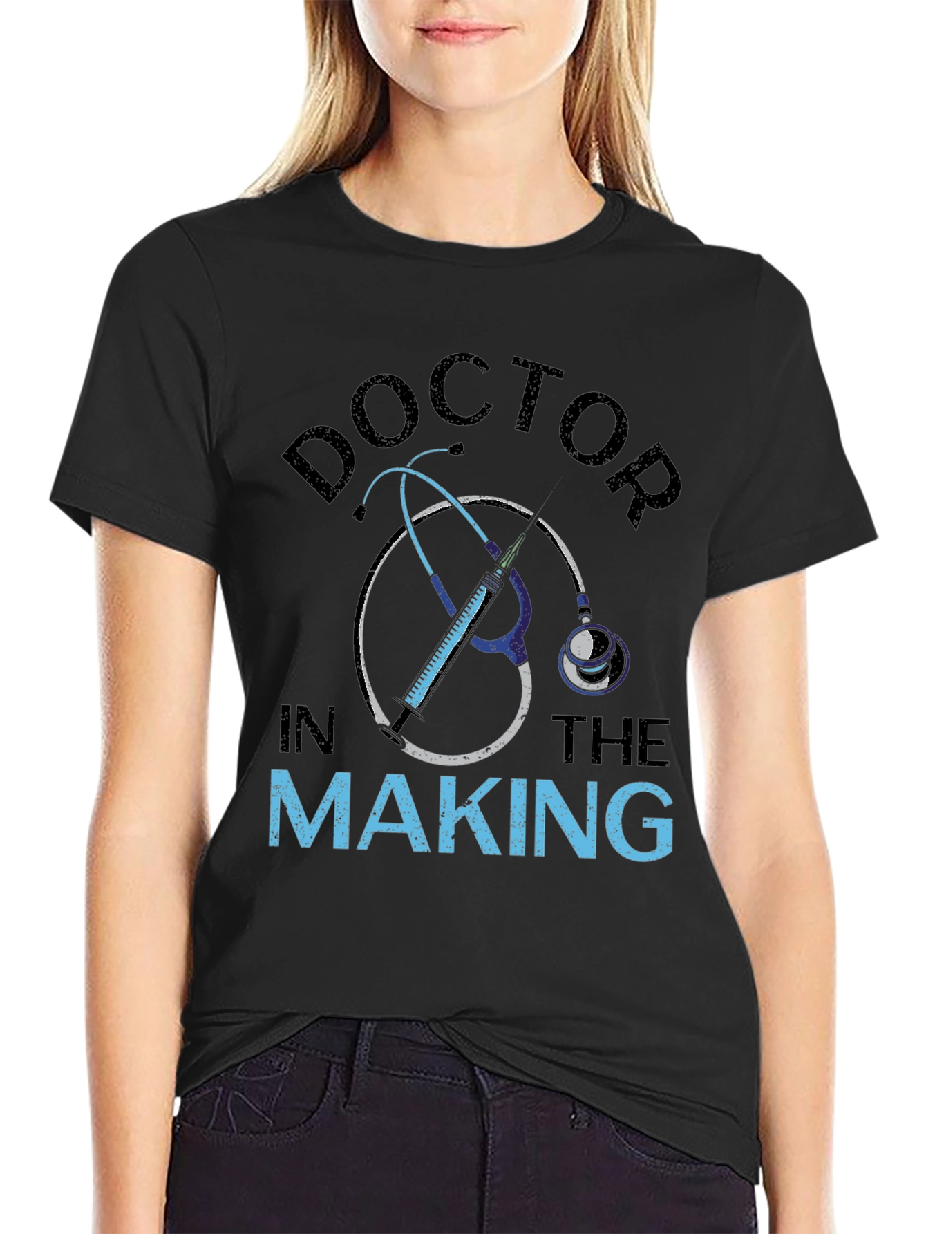 Black Doctor In The Making Graphic T-Shirt view 2