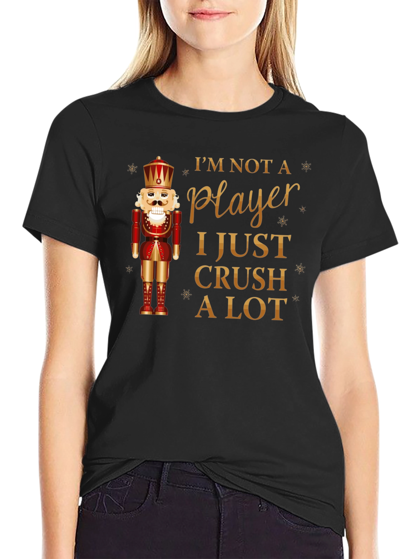 Black I'm Not A Player Nutcracker T-Shirt view 2