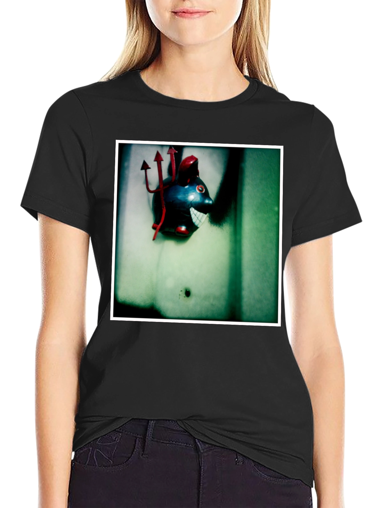 Black Devil Pig T-Shirt view 2