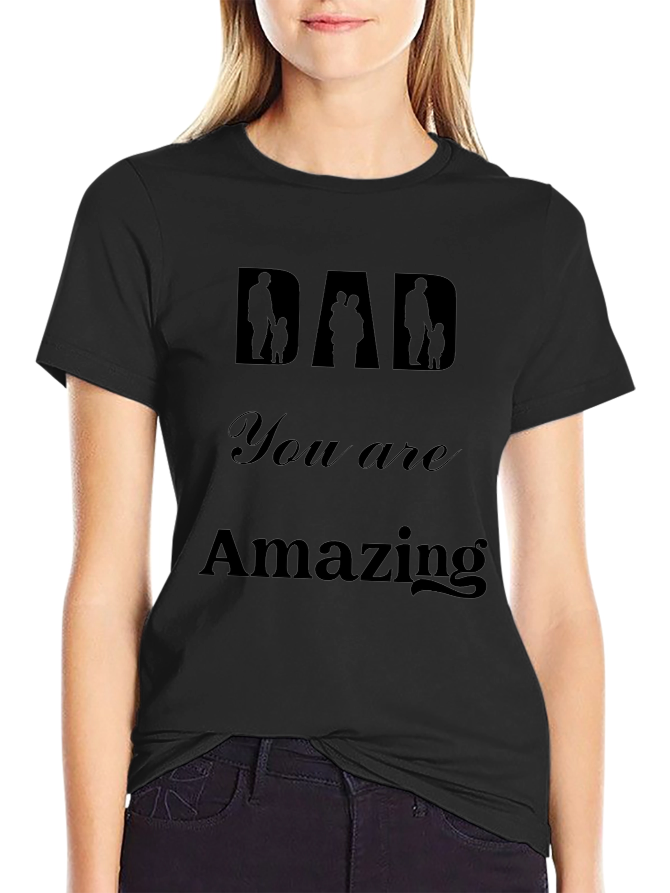 Black Dad You are Amazing T-Shirt view 2
