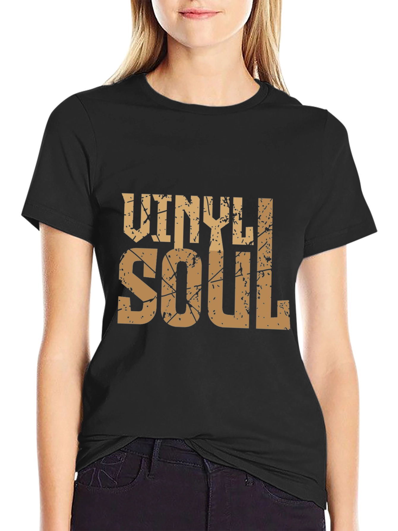 Black Vinyl Soul Black Graphic Tee view 2