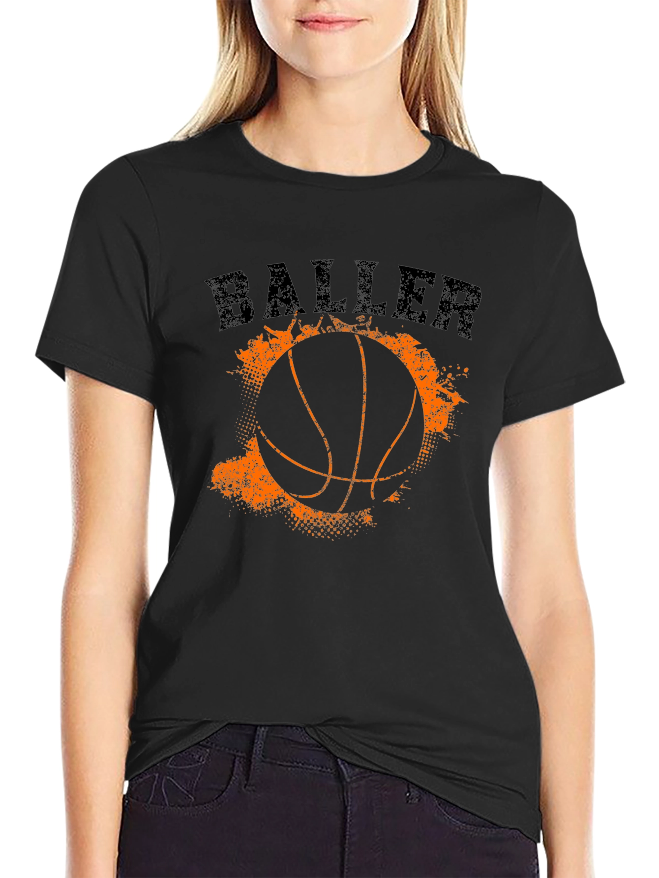Black Baller Graphic Tee - Basketball T-Shirt view 2