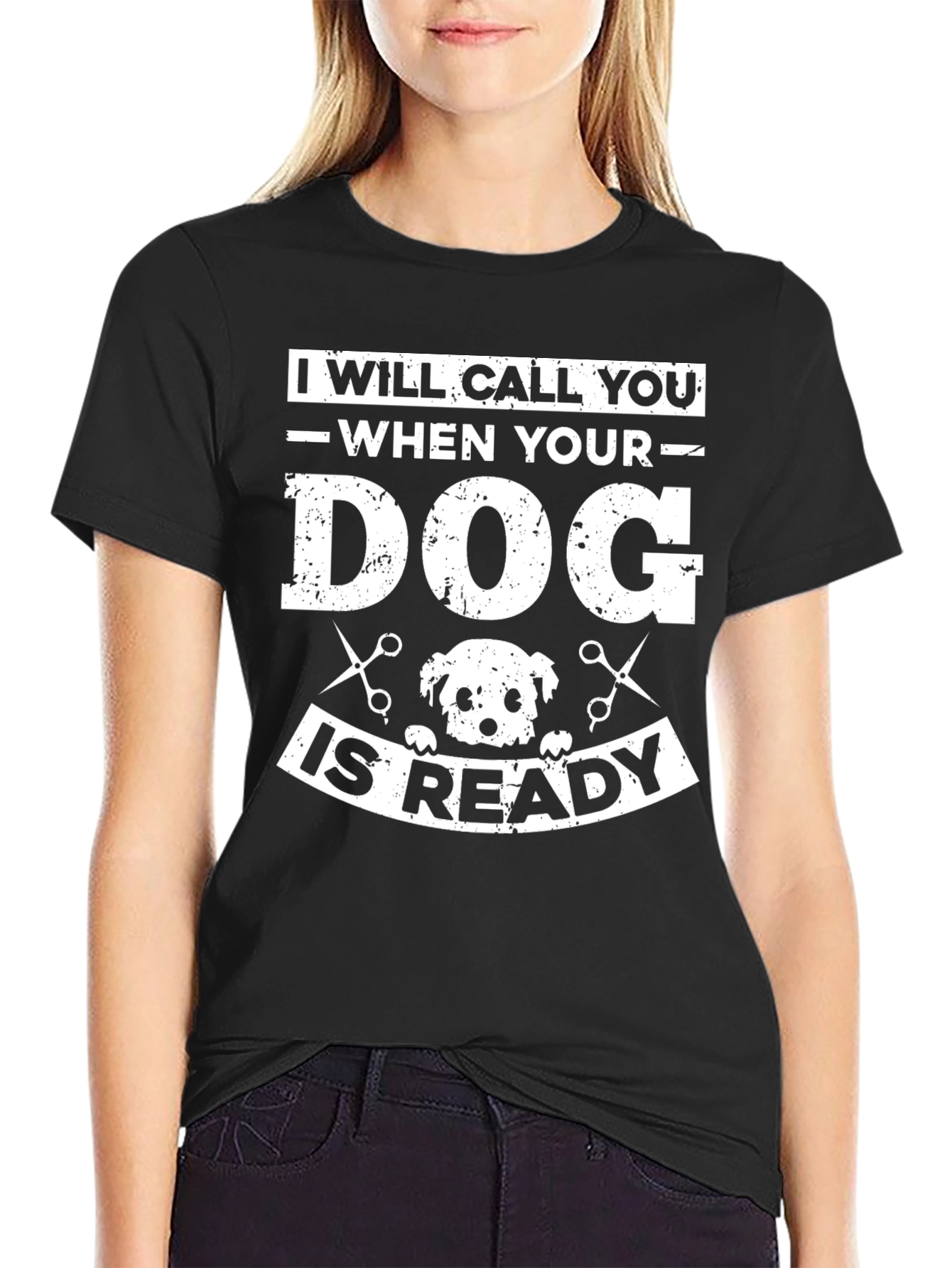 Black Dog Grooming Ready T-Shirt view 2